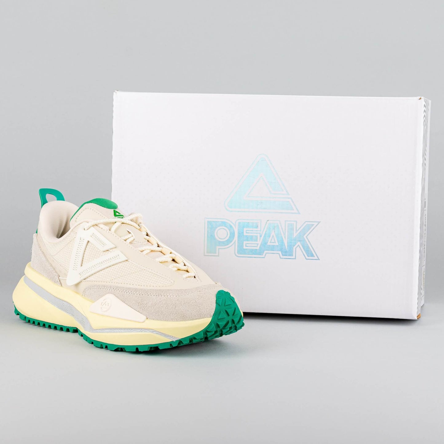 Dámske tenisky Peak Shoes Taichi 2.0 - Retro Spirit of 70s Off White/Green