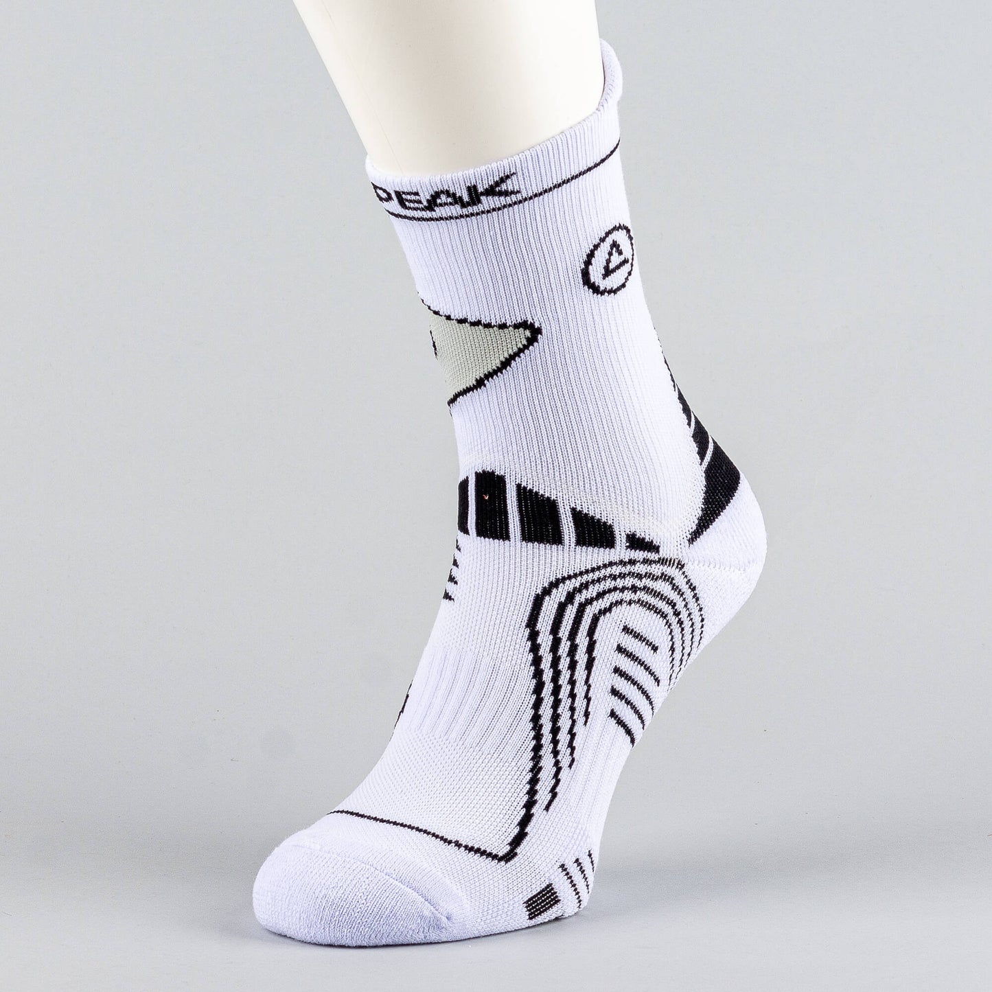 Peak Flash 5 Basketball Sock White