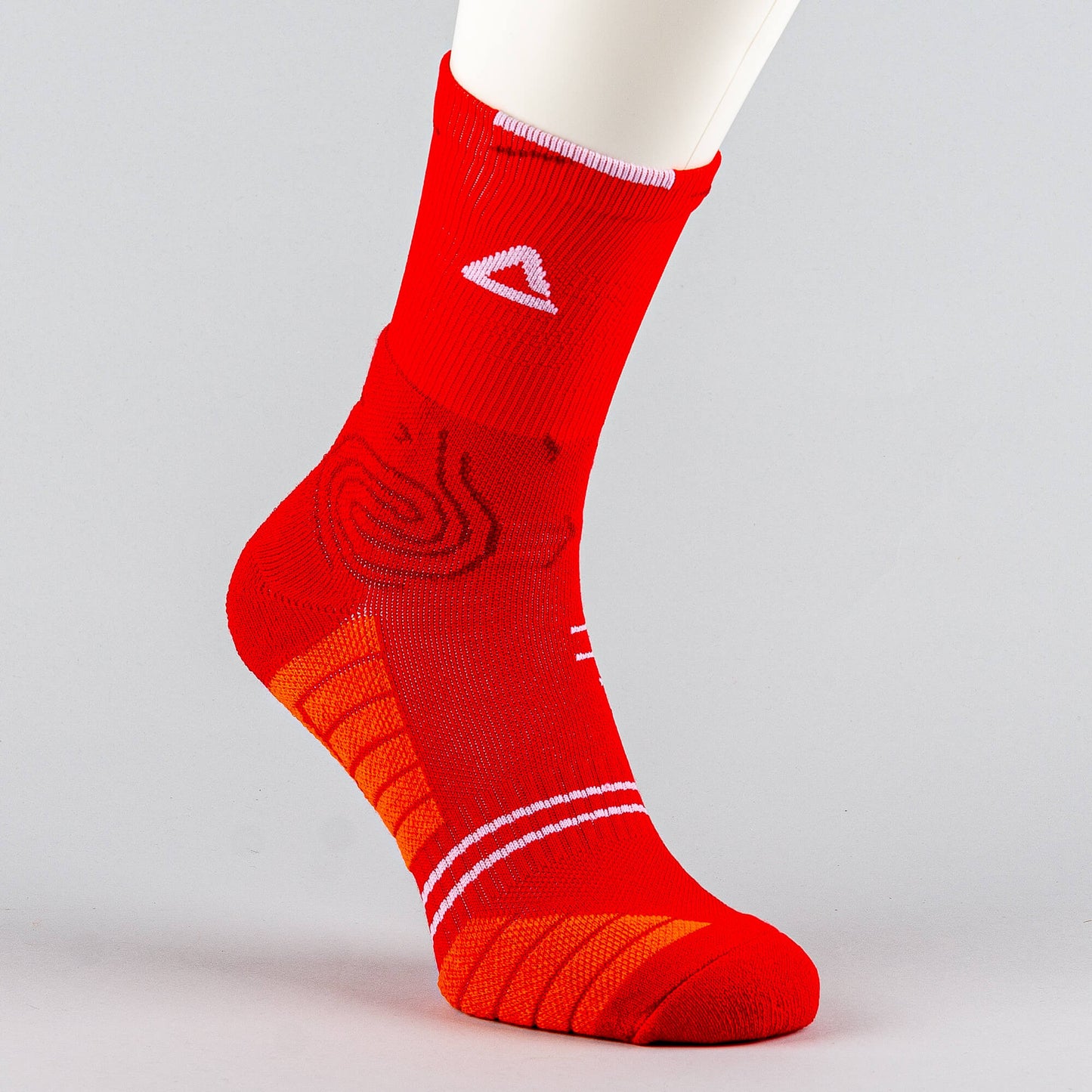 Peak Big Triangle 3 Basketball Socks Red