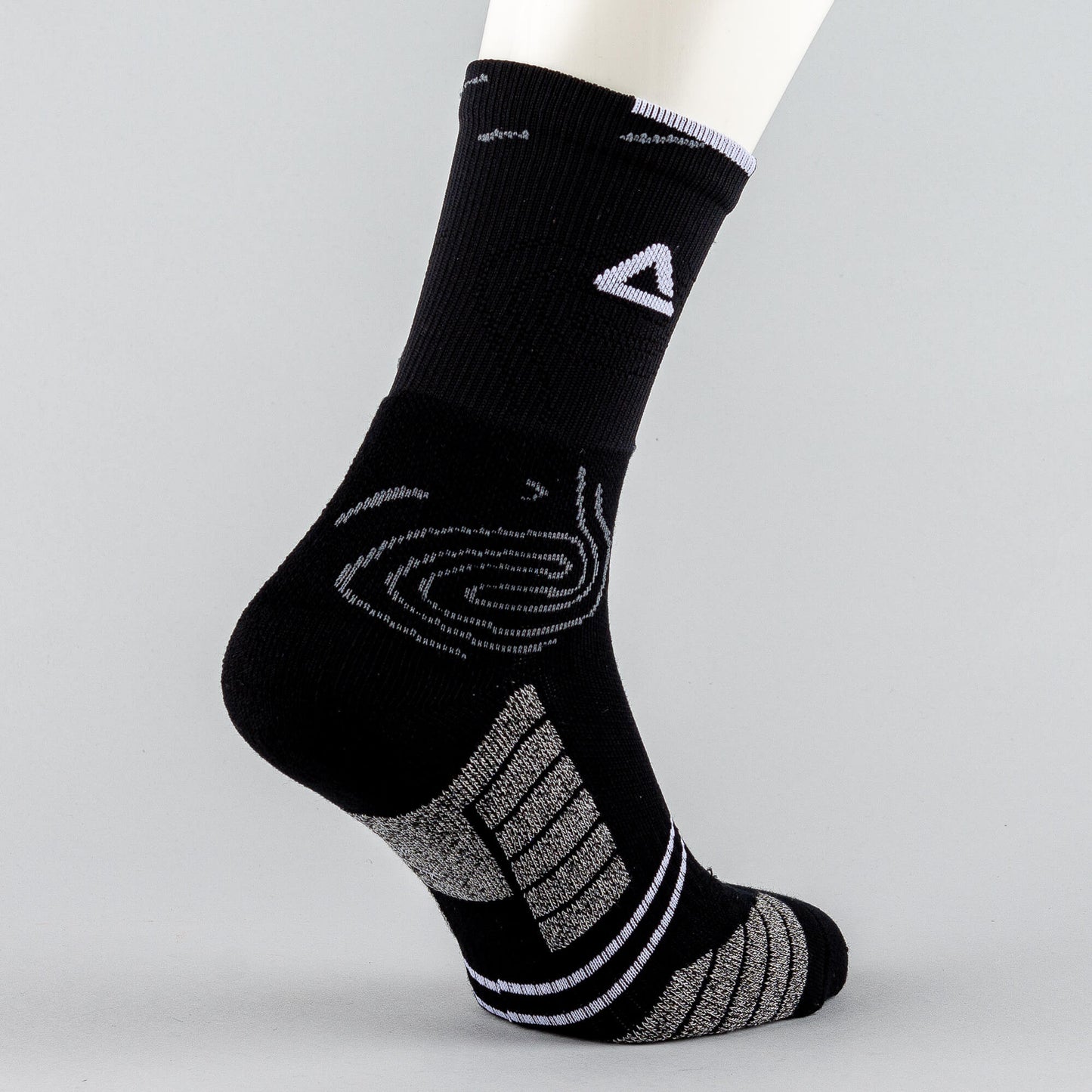 Peak Big Triangle 3 Basketball Socks Black