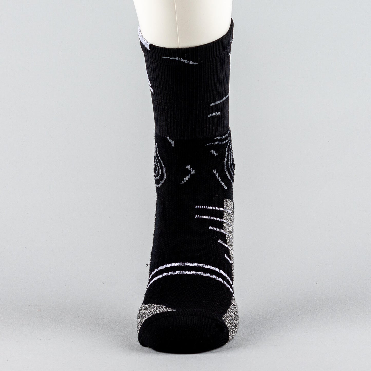 Peak Big Triangle 3 Basketball Socks Black