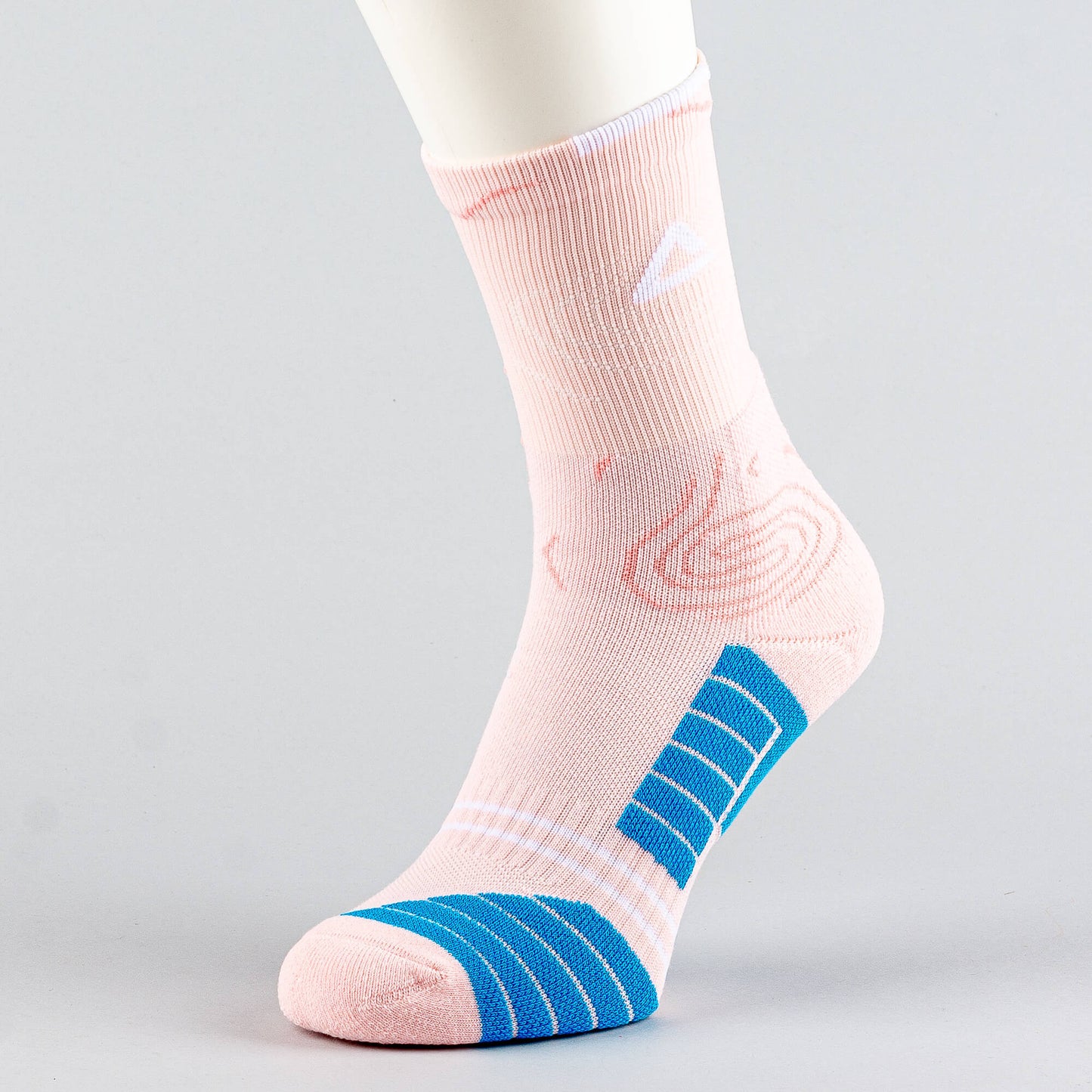 Peak Big Triangle 3 Basketball Socks Pink