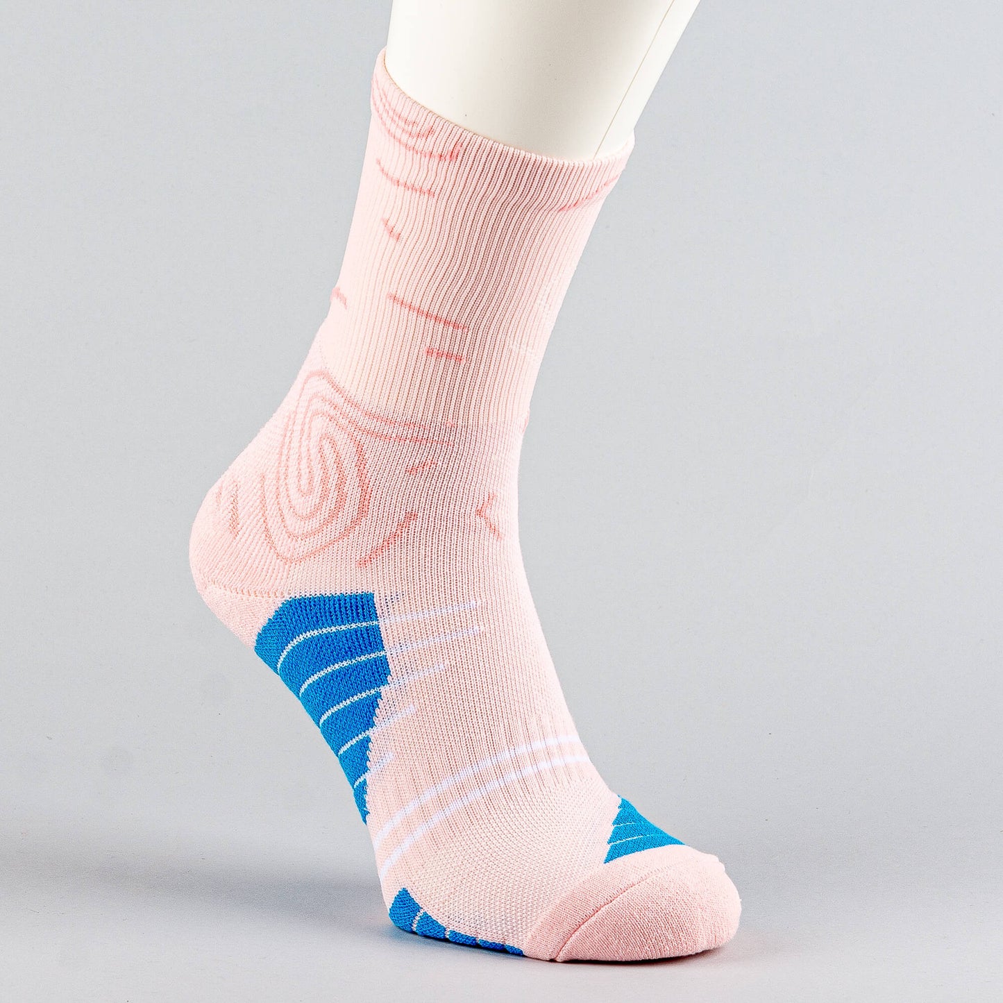 Peak Big Triangle 3 Basketball Socks Pink