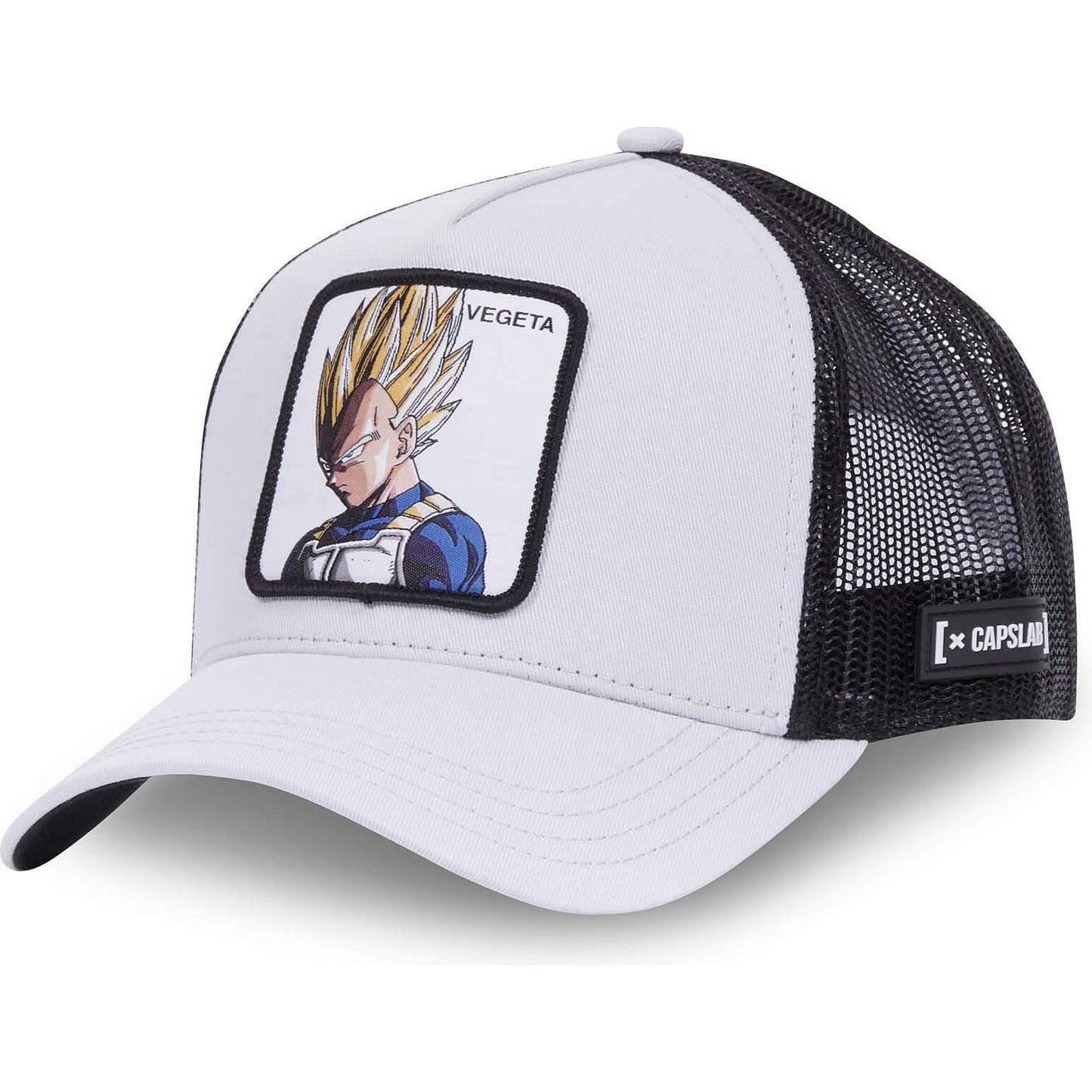 Šiltovka so sieťkou Capslab Dragon Ball Vegeta biela