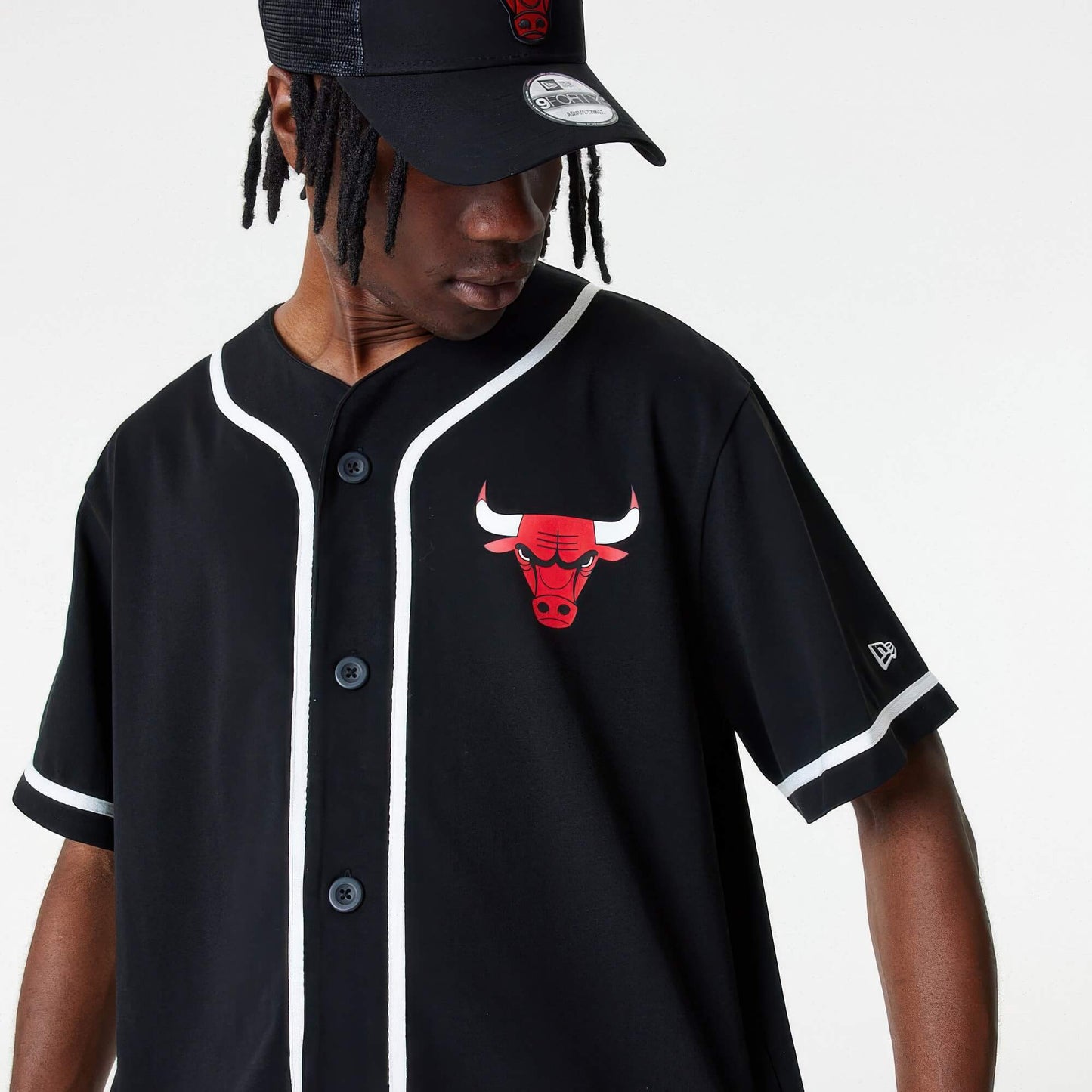 NEW ERA NBA T-Shirt Chicago Bulls NBA Baseball Jersey Black