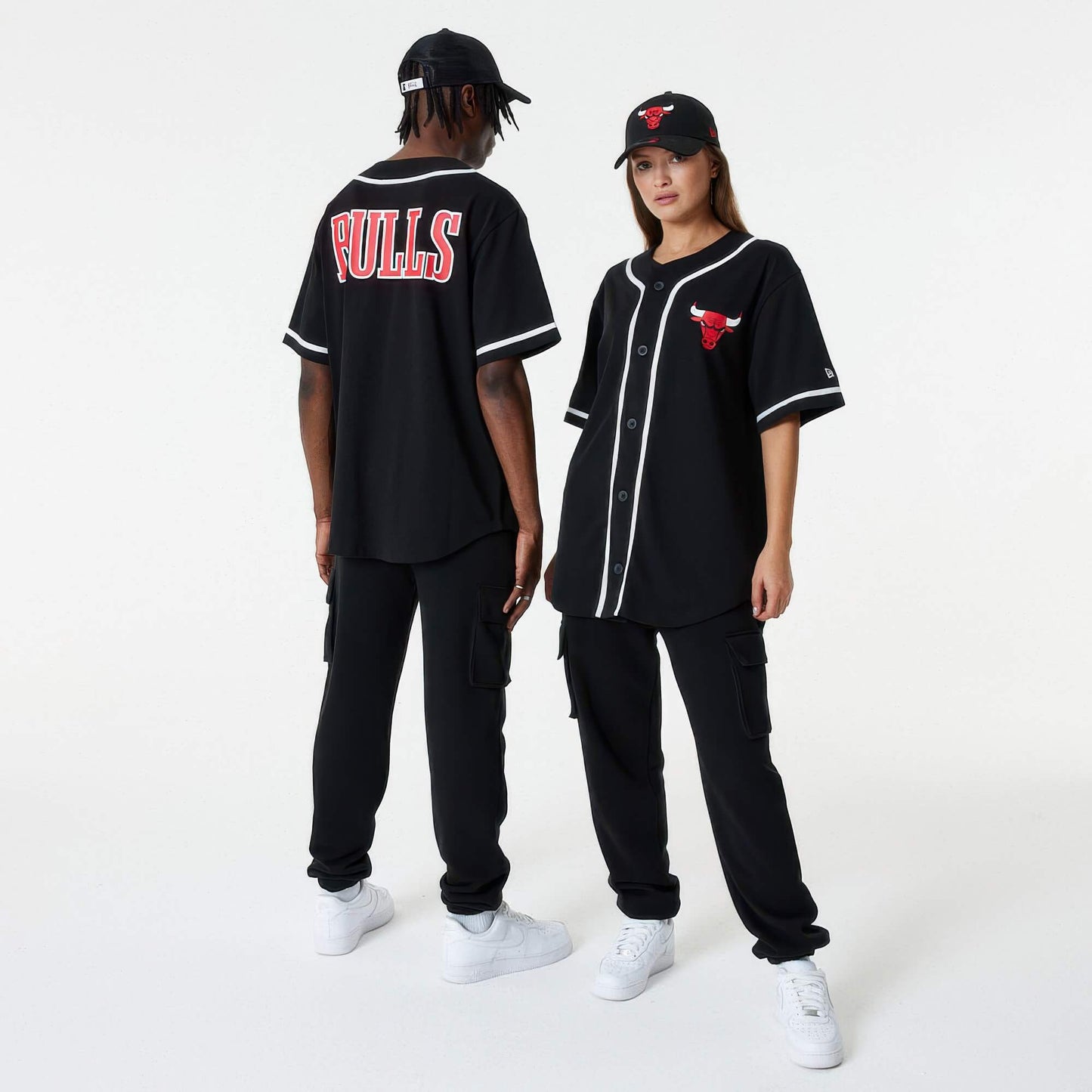 NEW ERA NBA T-Shirt Chicago Bulls NBA Baseball Jersey Black