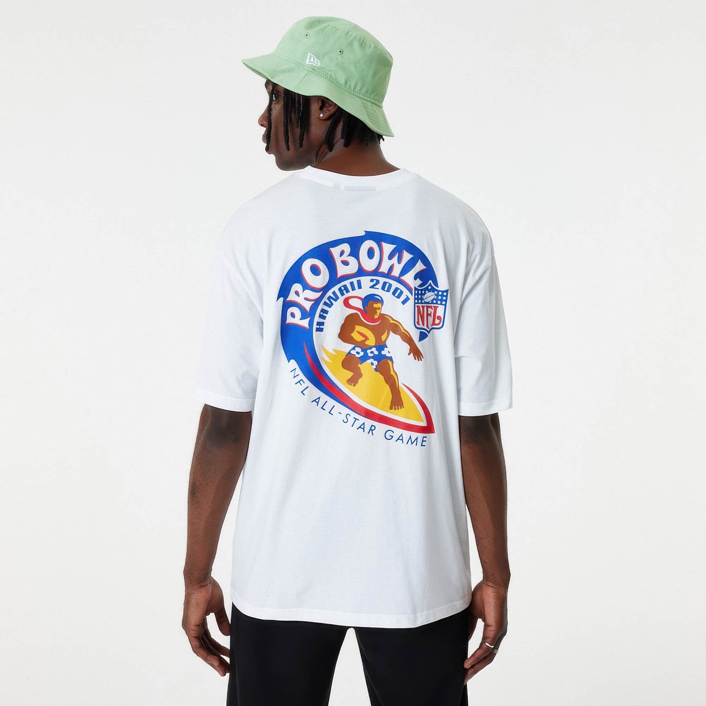 New Era NFL Retro Graphic Pro Bowl Logo Oversized T-Shirt White