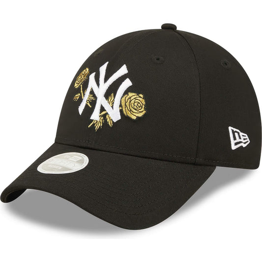 Dámska šiltovka NEW ERA 9FORTY 940W MLB Floral Metallic New York Yankees čierna