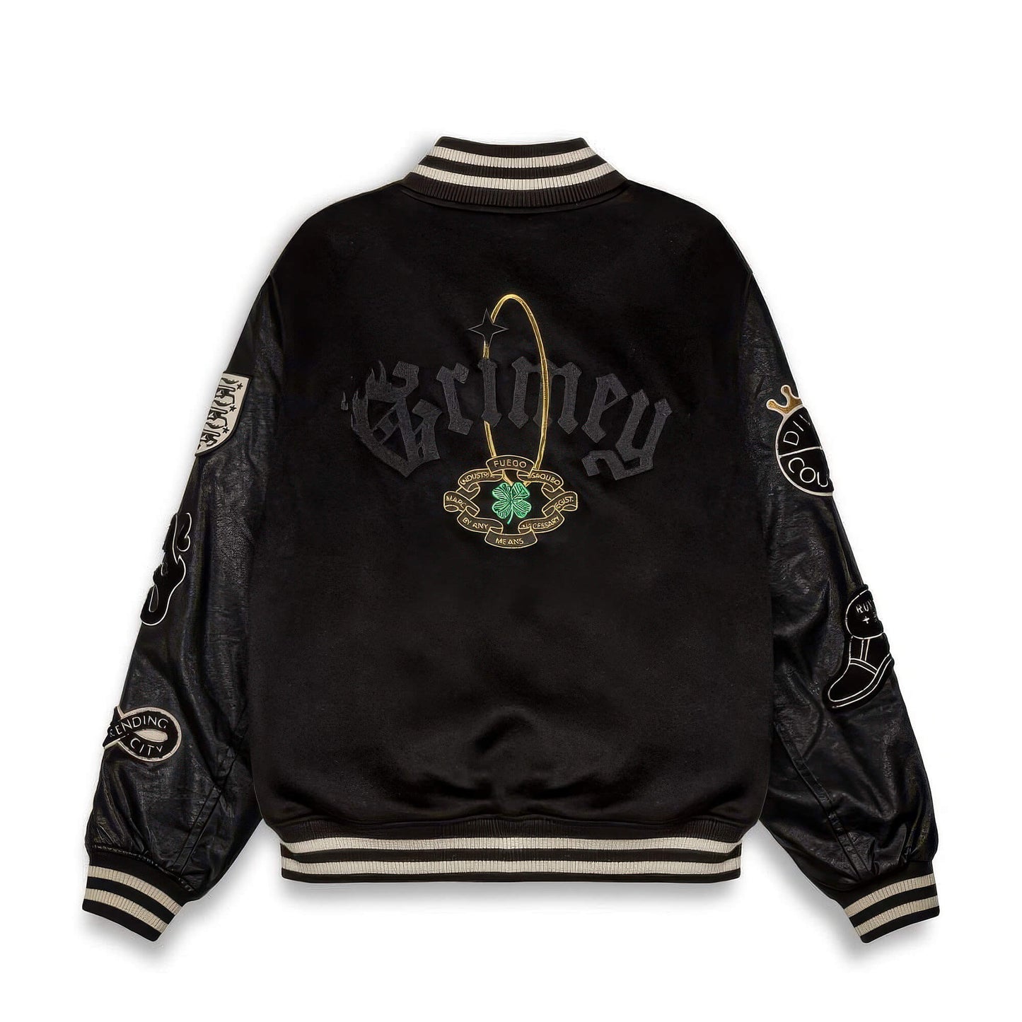 Zimná bunda bomber Grimey Wear Saoirse Baseball Jacket Black čierna