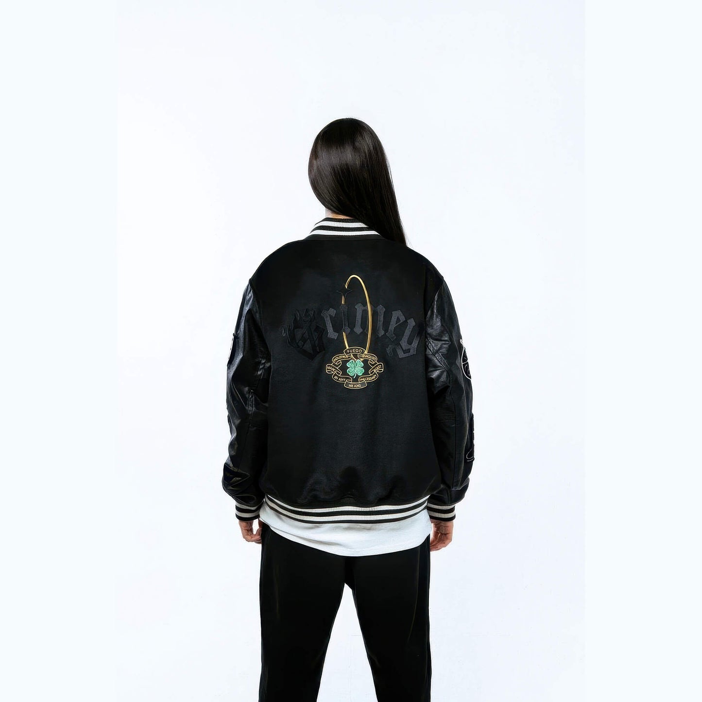 Zimná bunda bomber Grimey Wear Saoirse Baseball Jacket Black čierna