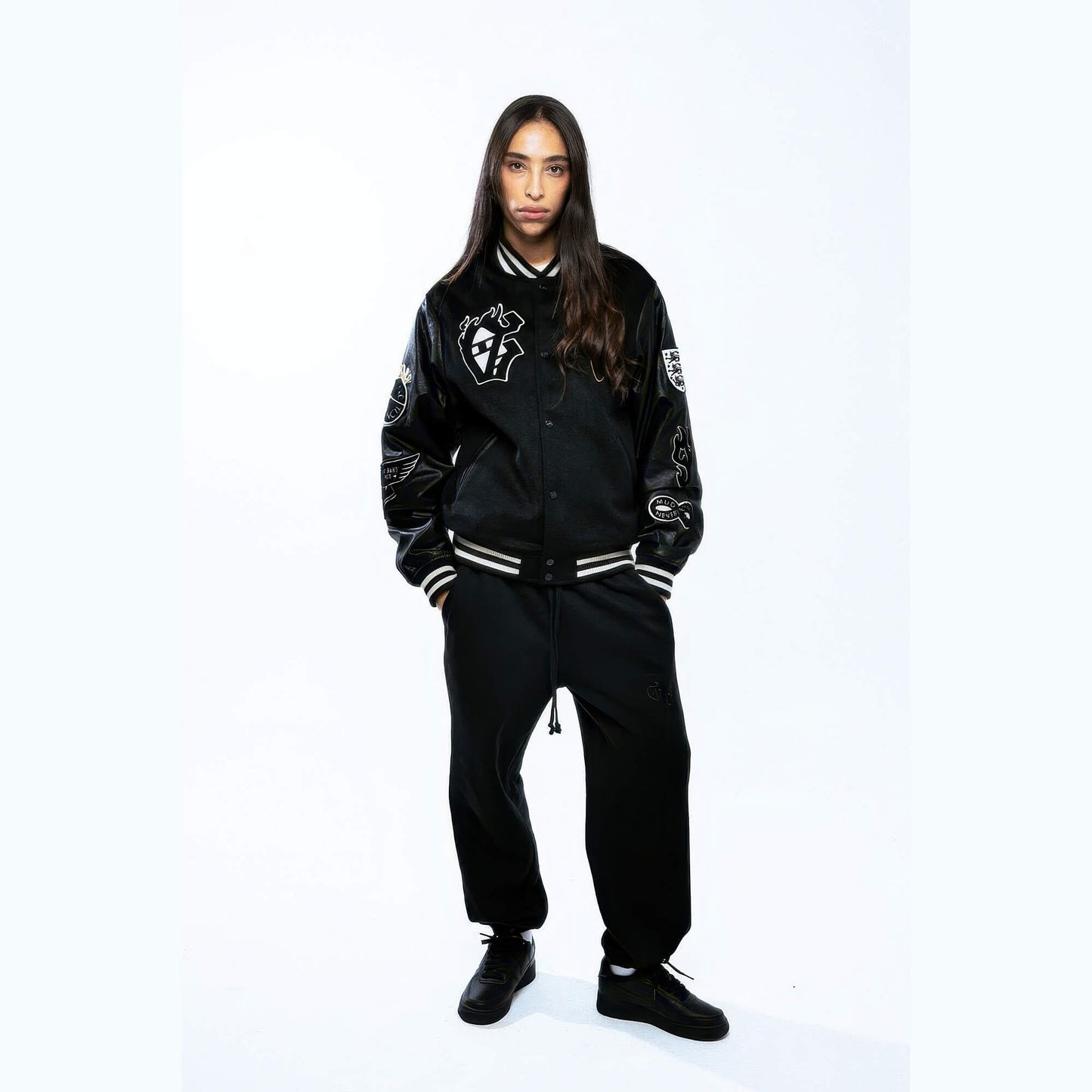 Zimná bunda bomber Grimey Wear Saoirse Baseball Jacket Black čierna