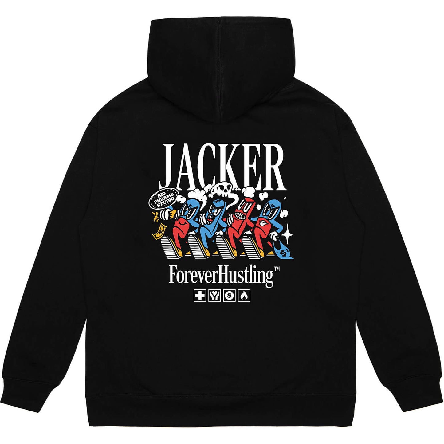 Mikina s kapucňou Jacker Big Pharma Hoodie čierna