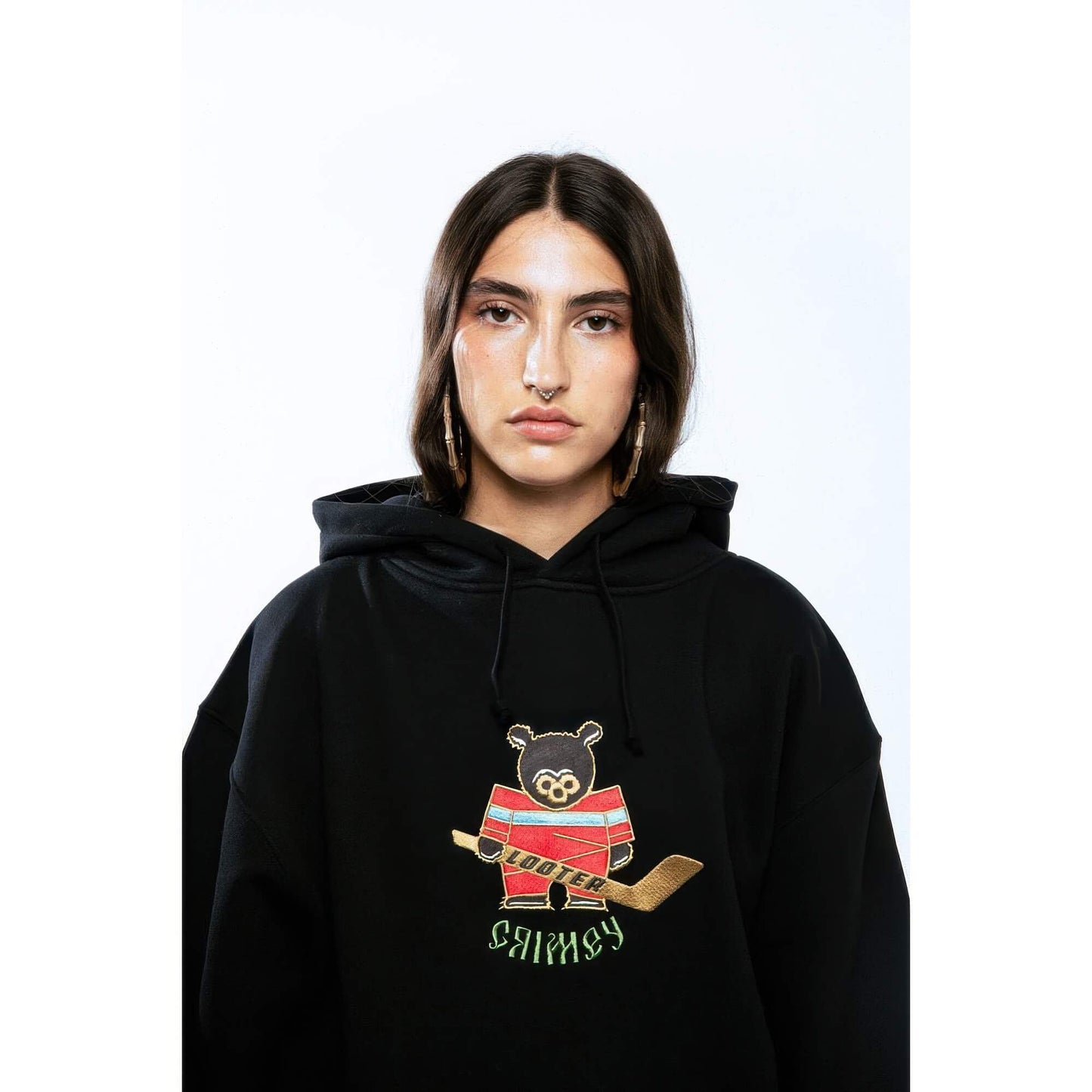 Mikina s kapucňou Grmy Grimey Wear The Lower Depths Vintage Hoodie čierna