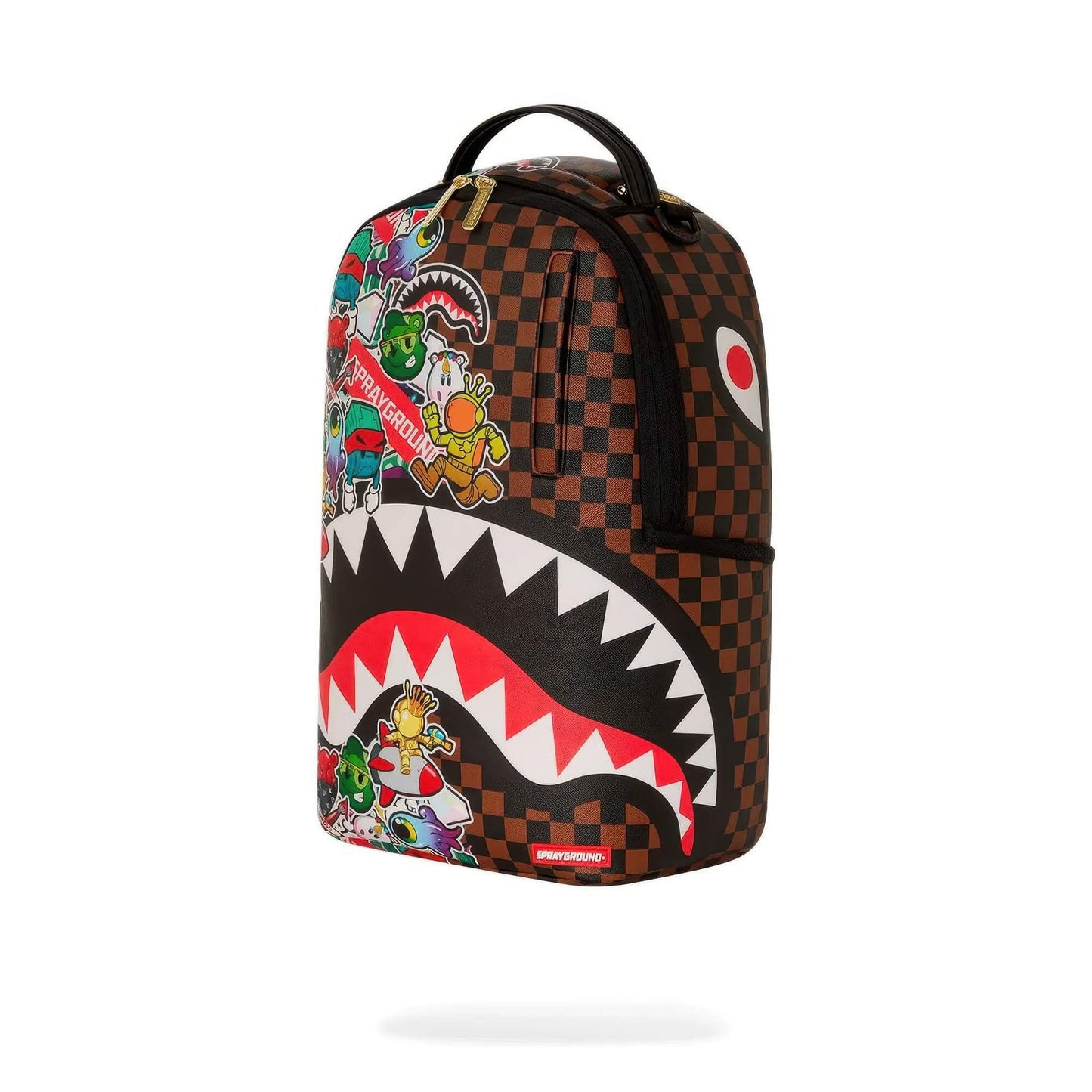 Batoh Sprayground Sharks In Stickers DLXV (Sticker Bomb) hnedý