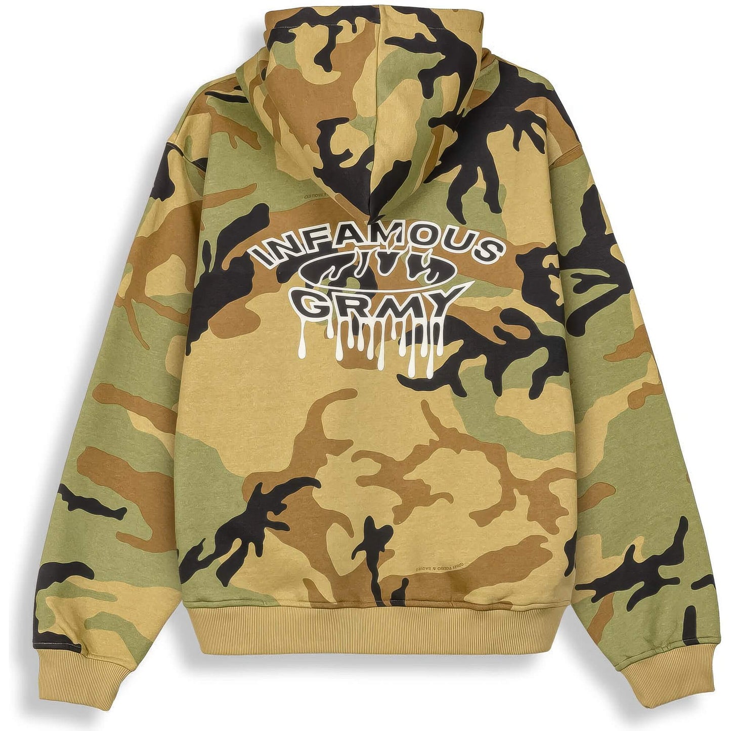 Mikina s kapucňou GRIMEY WEAR FOLLOW THE DOLLAR CAMO VINTAGE HOODIE maskáčová