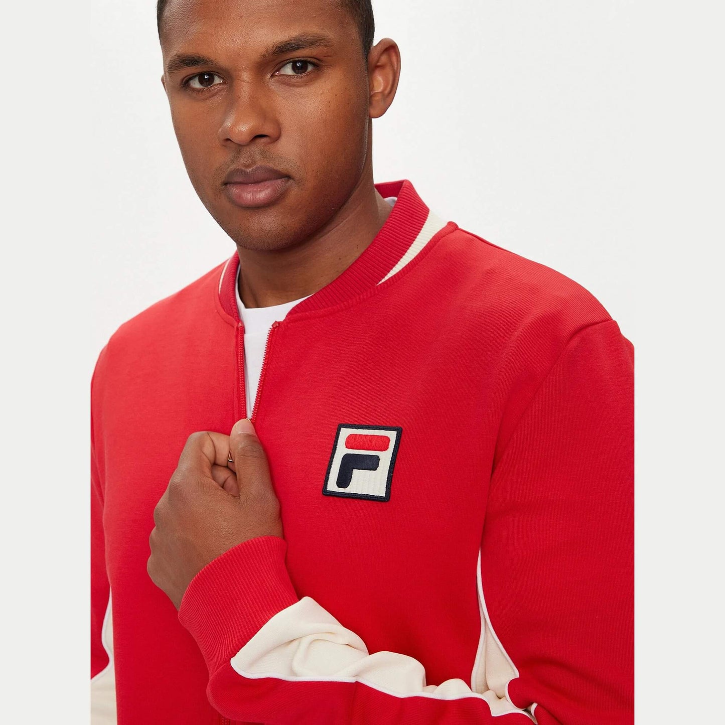 Tepláková bunda Fila SETTANTA track jacket True Red-Antique White červená/biela