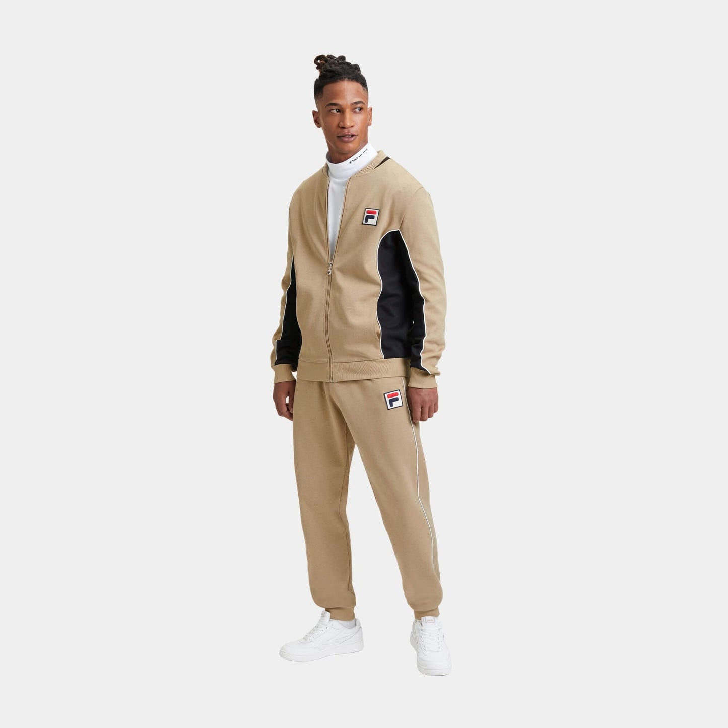 Tepláky Fila LINCOLN track pants bledohnedé