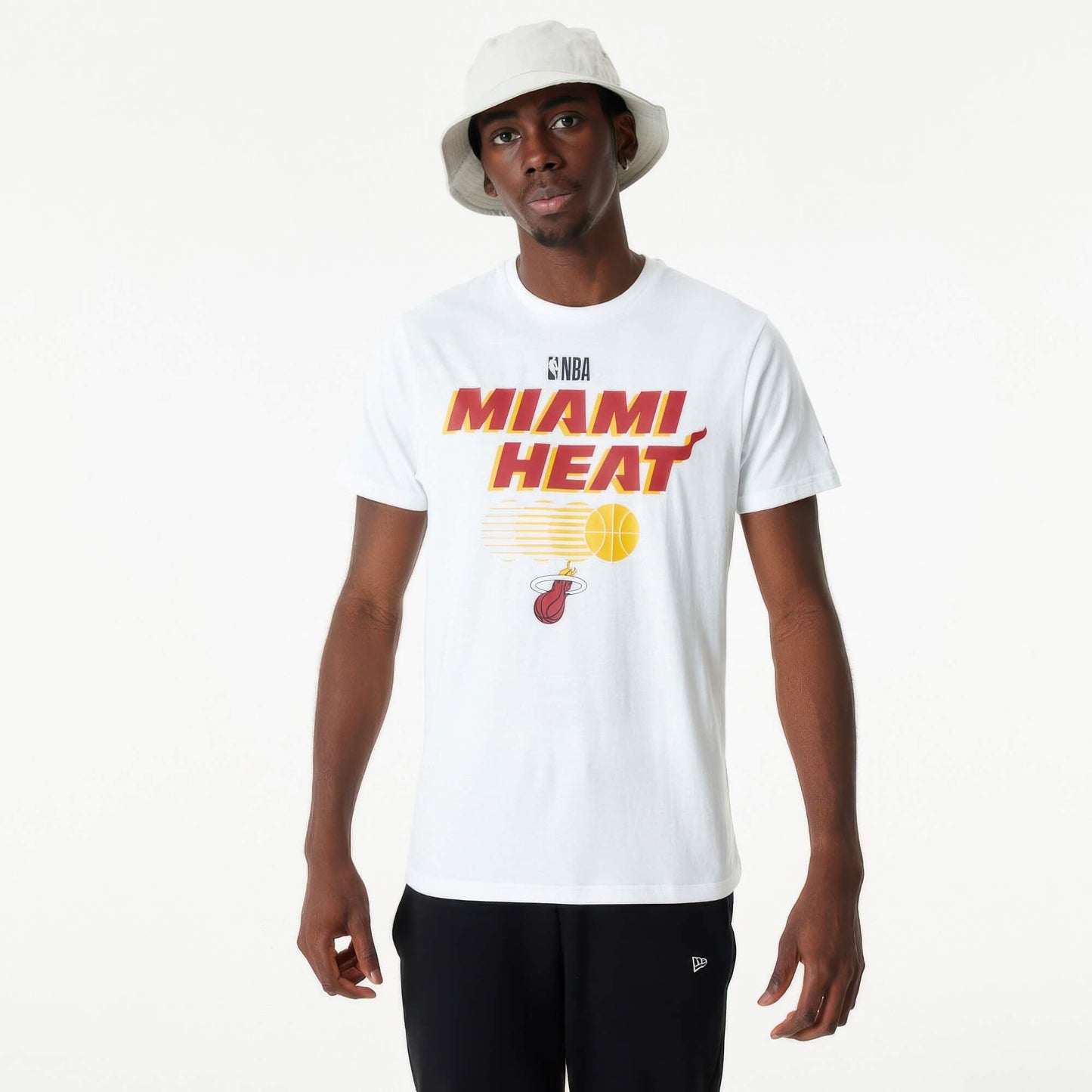 Tričko New Era  NBA  Team Graphic Miami Heat T-Shirt biele