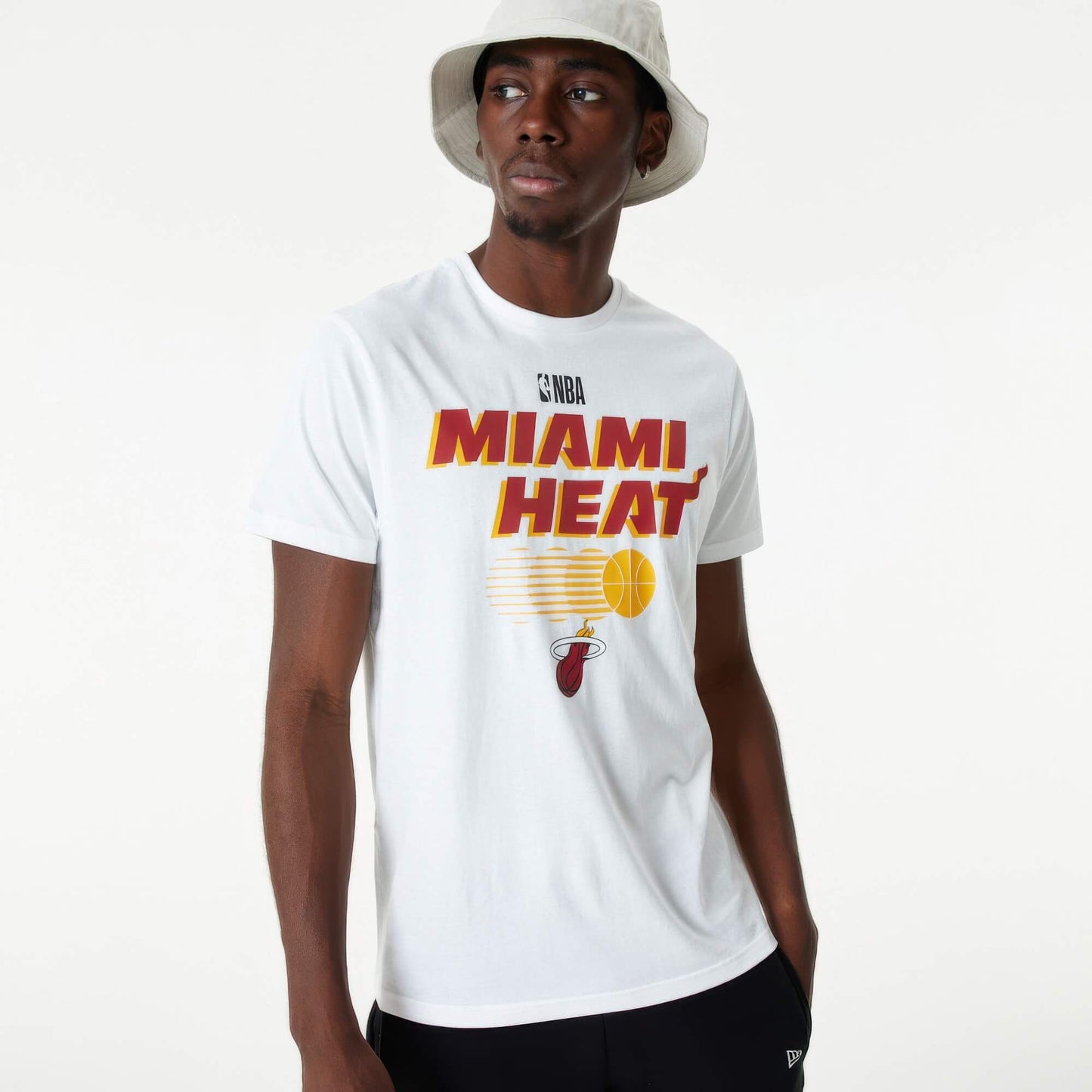 Tričko New Era  NBA  Team Graphic Miami Heat T-Shirt biele