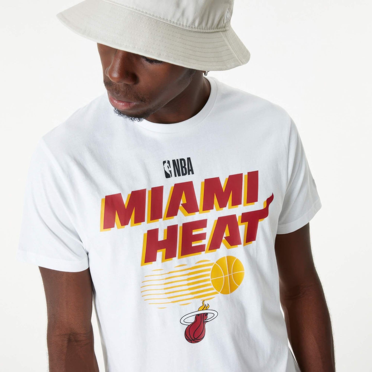 Tričko New Era  NBA  Team Graphic Miami Heat T-Shirt biele