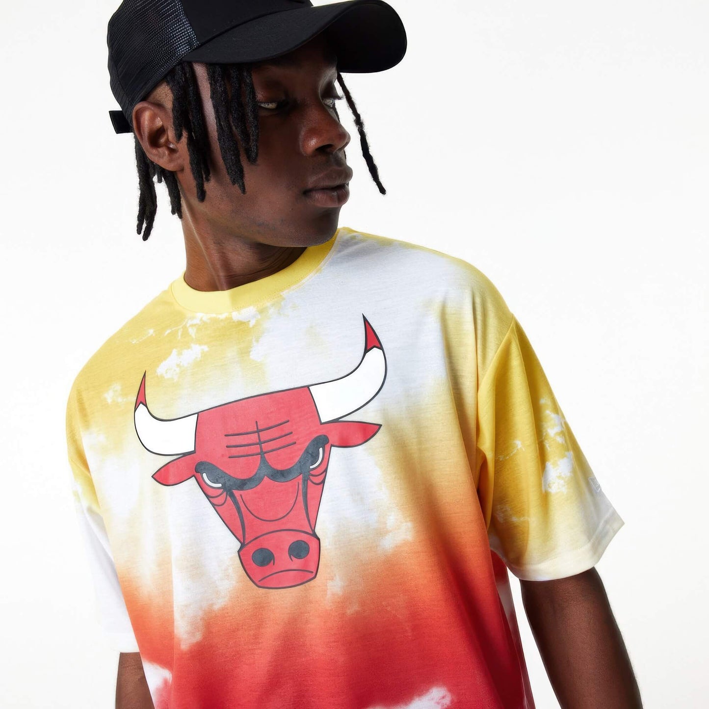 Tričko New Era Chicago Bulls NBA Sky All Over Print Red Oversized T-Shirt červené