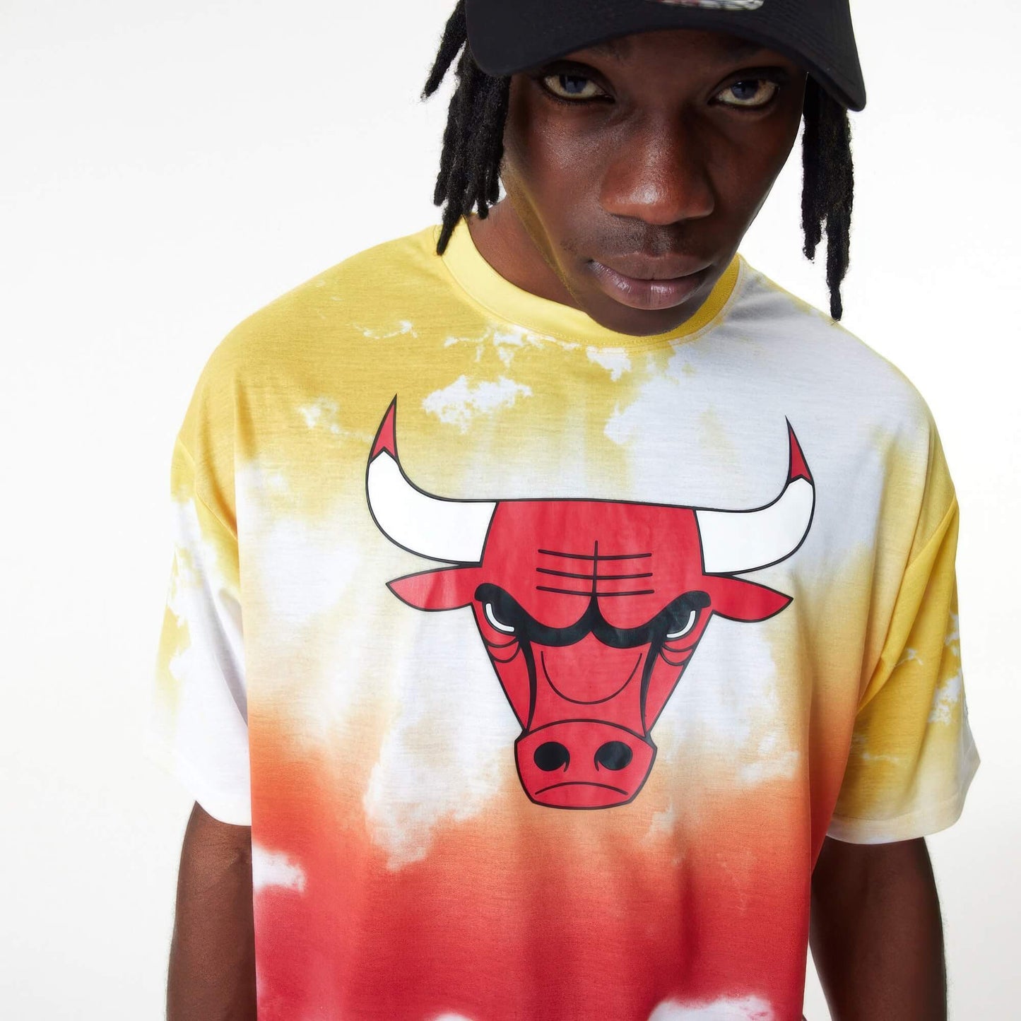 Tričko New Era Chicago Bulls NBA Sky All Over Print Red Oversized T-Shirt červené