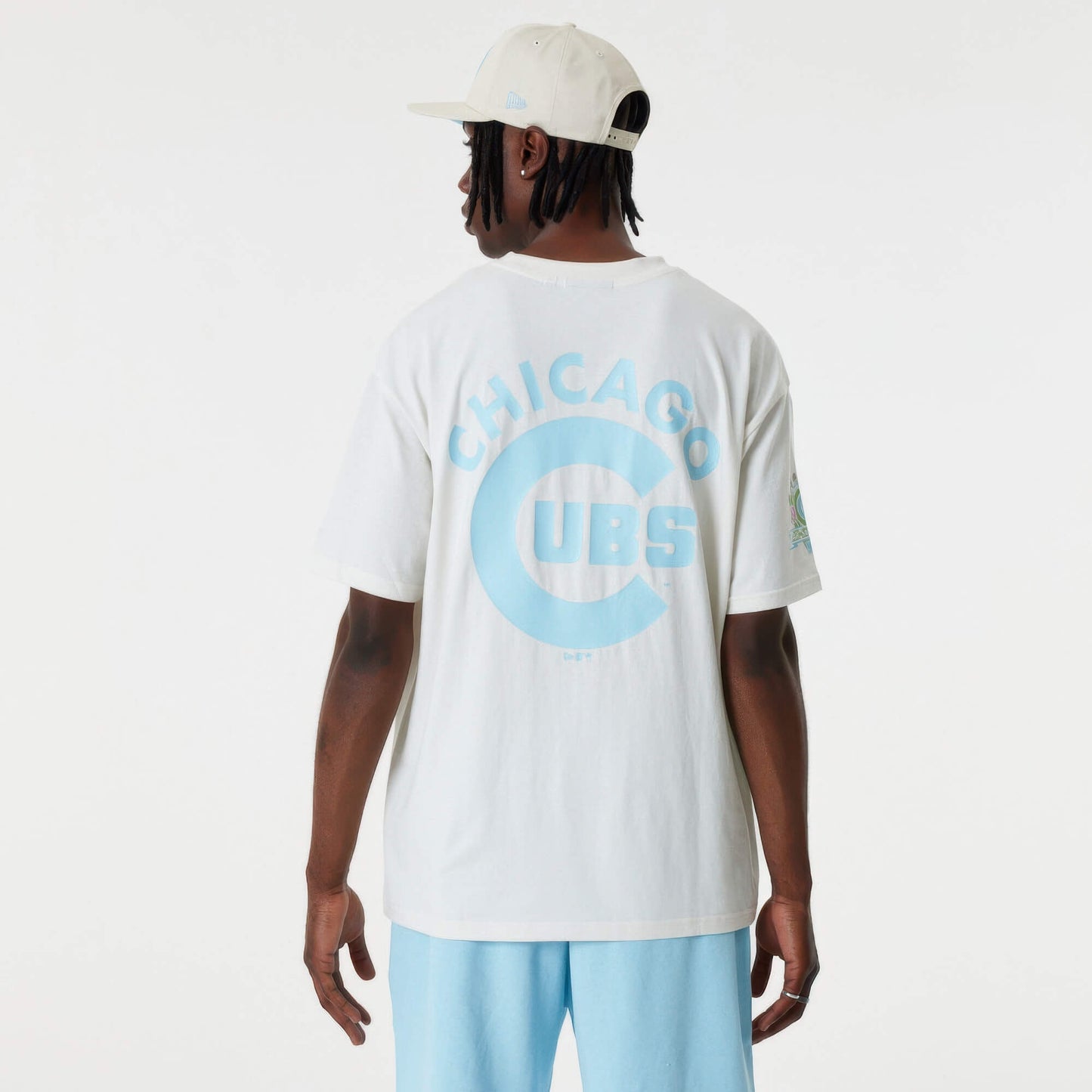 Unisex tričko New Era Chicago Cubs MLB Pastel White Oversized T-Shirt biele