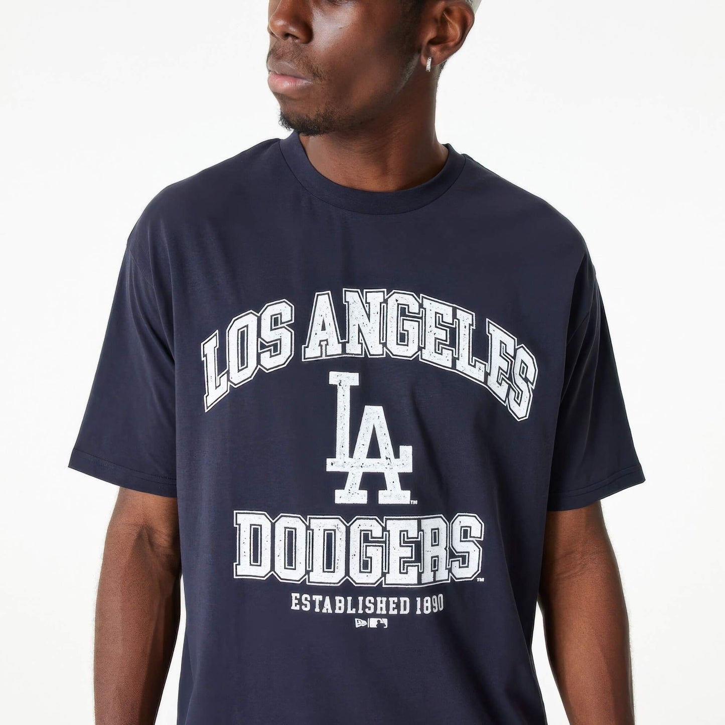 Tričko New Era La Dodgers MLB Arch Logo Blue Oversized T-Shirt tmavomodré