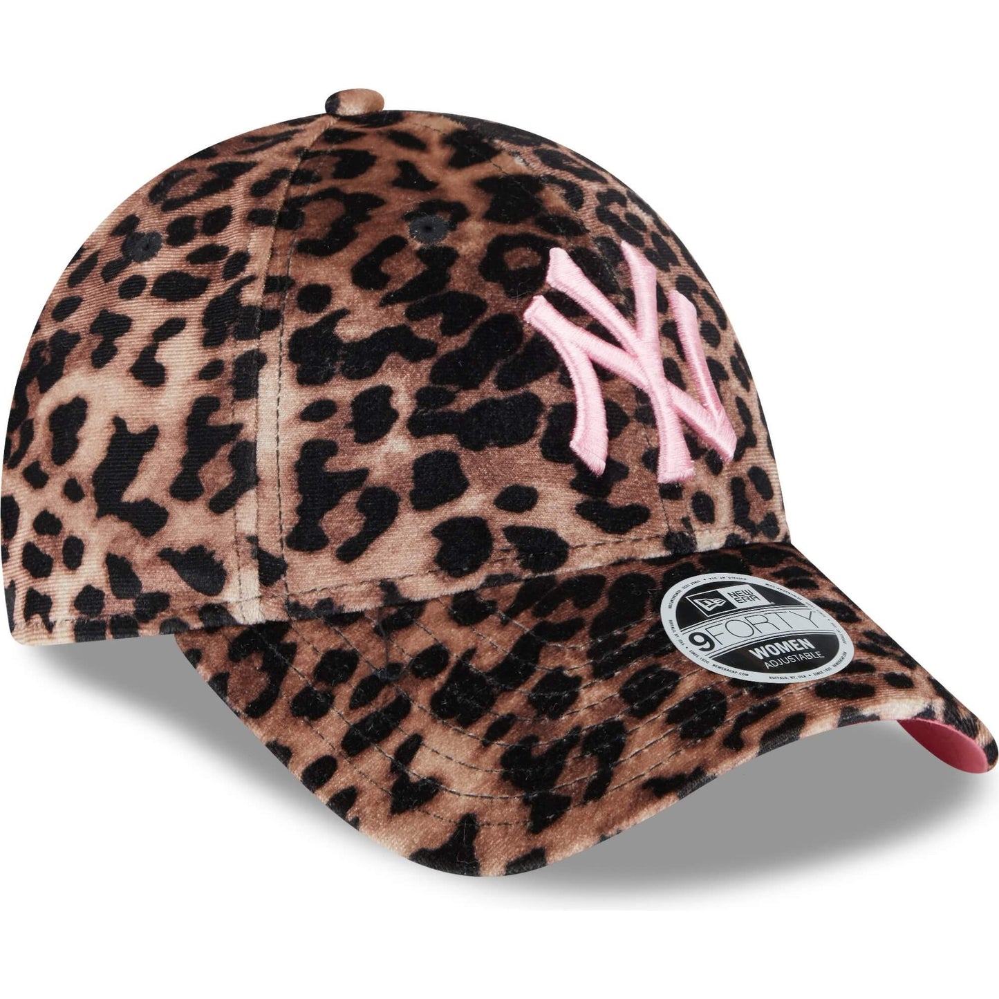 Dámska šiltovka New Era 9Forty 940W MLB New York Yankees Womens Leopard Velour Brown Cap hnedá