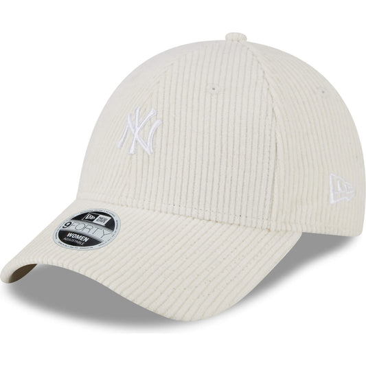 New Era 940W Mlb New York Yankees Womens Cord Chrome White 9Forty Adjustable Cap White