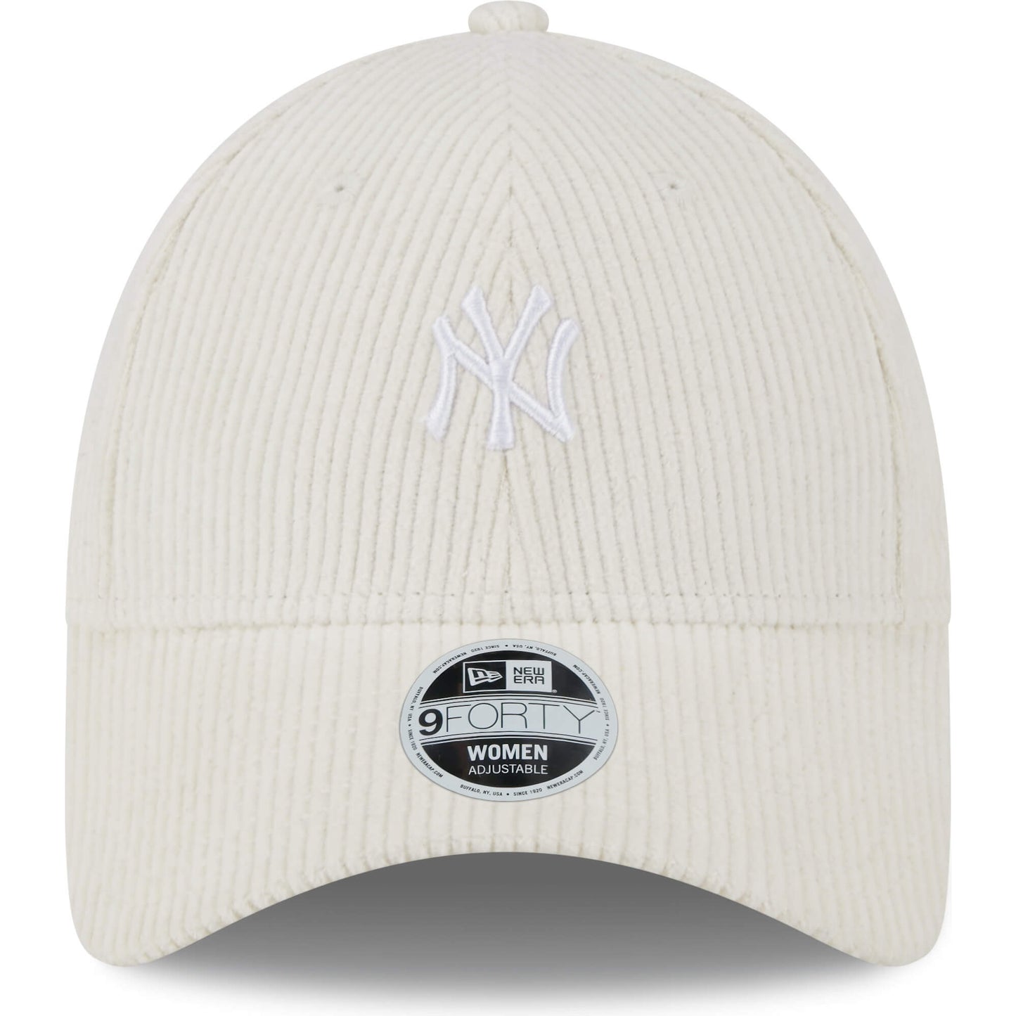 New Era 940W Mlb New York Yankees Womens Cord Chrome White 9Forty Adjustable Cap White