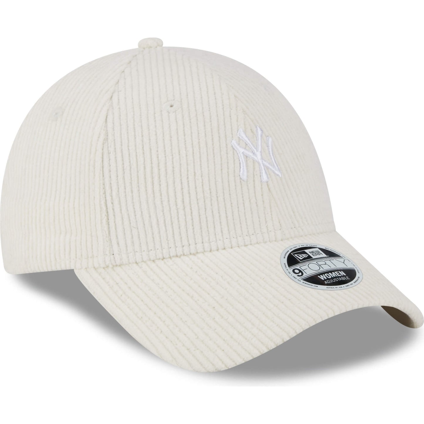 New Era 940W Mlb New York Yankees Womens Cord Chrome White 9Forty Adjustable Cap White