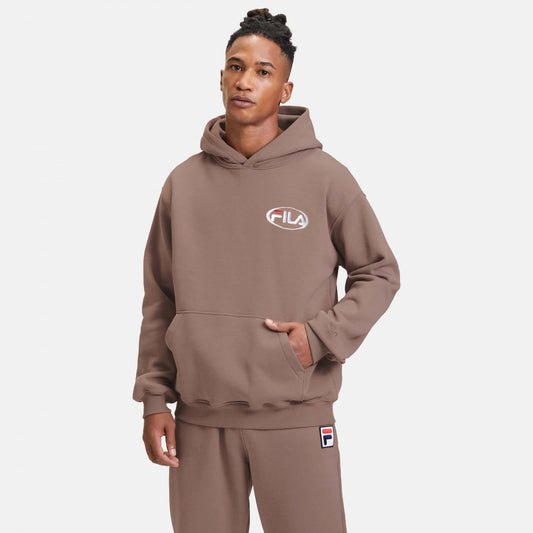 Mikina s kapucňou Fila LEOBEN hoody hnedá