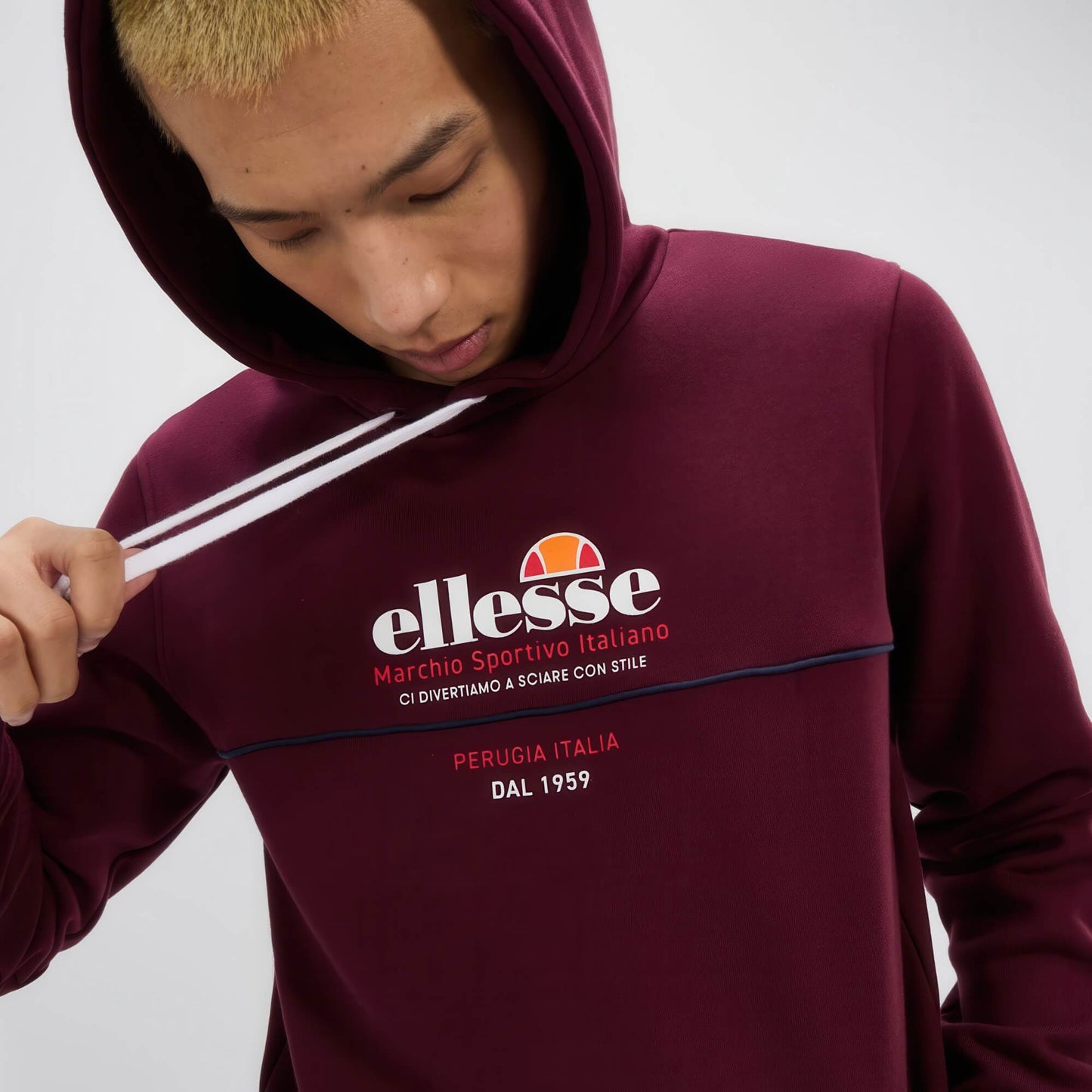 Mikina s kapucňou Ellesse Mvello OH Hoody bordová