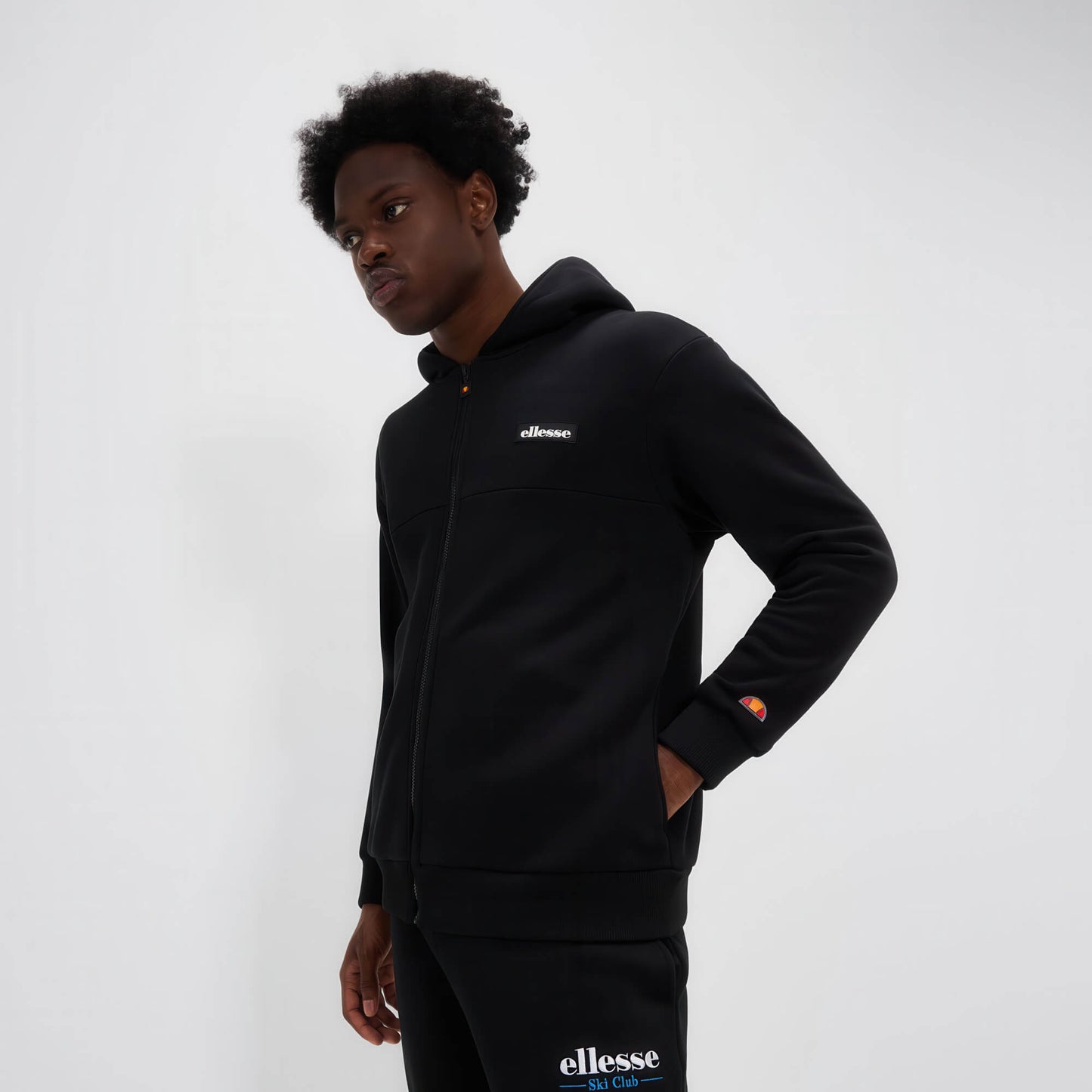 Mikina s kapucňou Ellesse Milleros FZ Hoody čierna