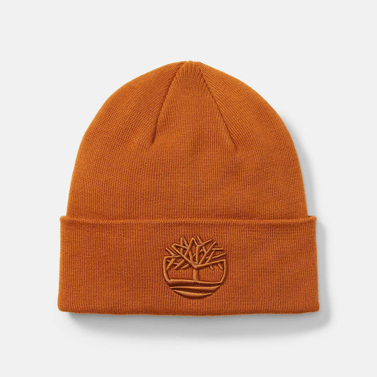 Pánska zimná čiapka Timberland Tonal 3D Embroidery Beanie oranžová