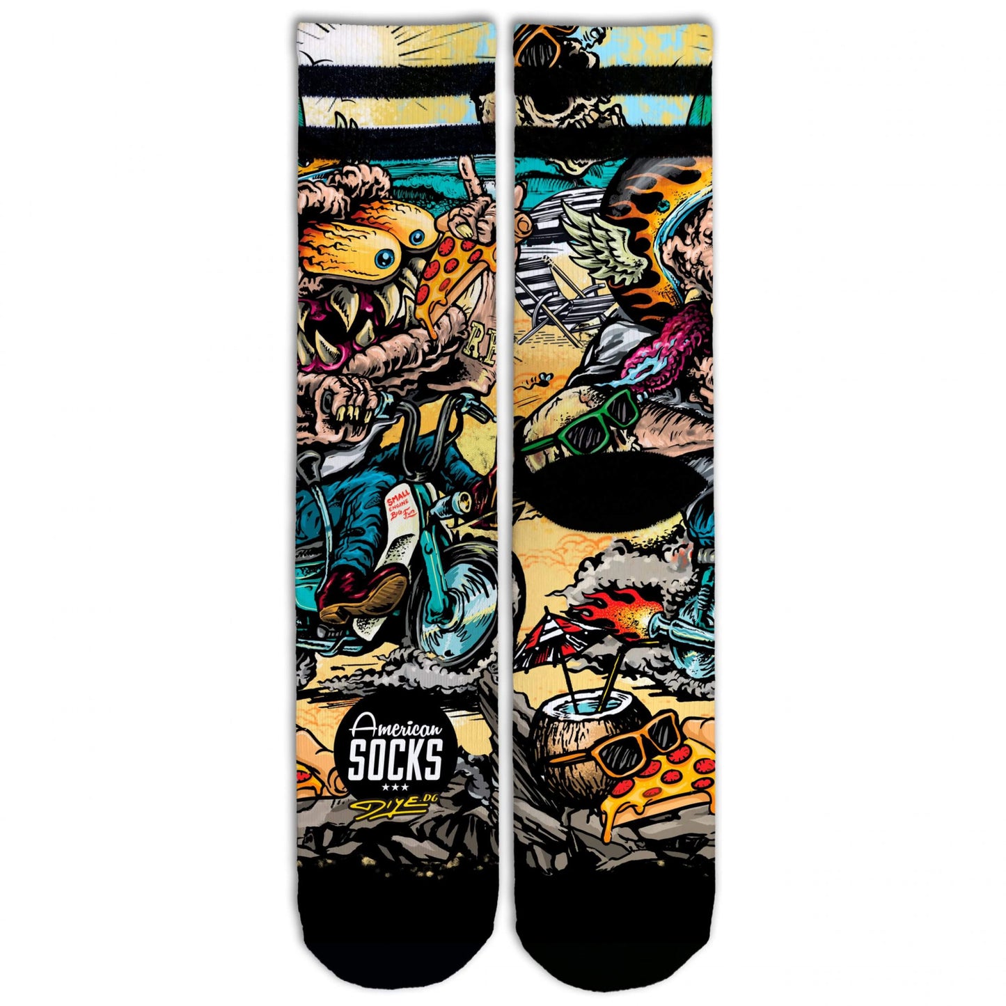 Ponožky American Socks Bike Monster - Mid High