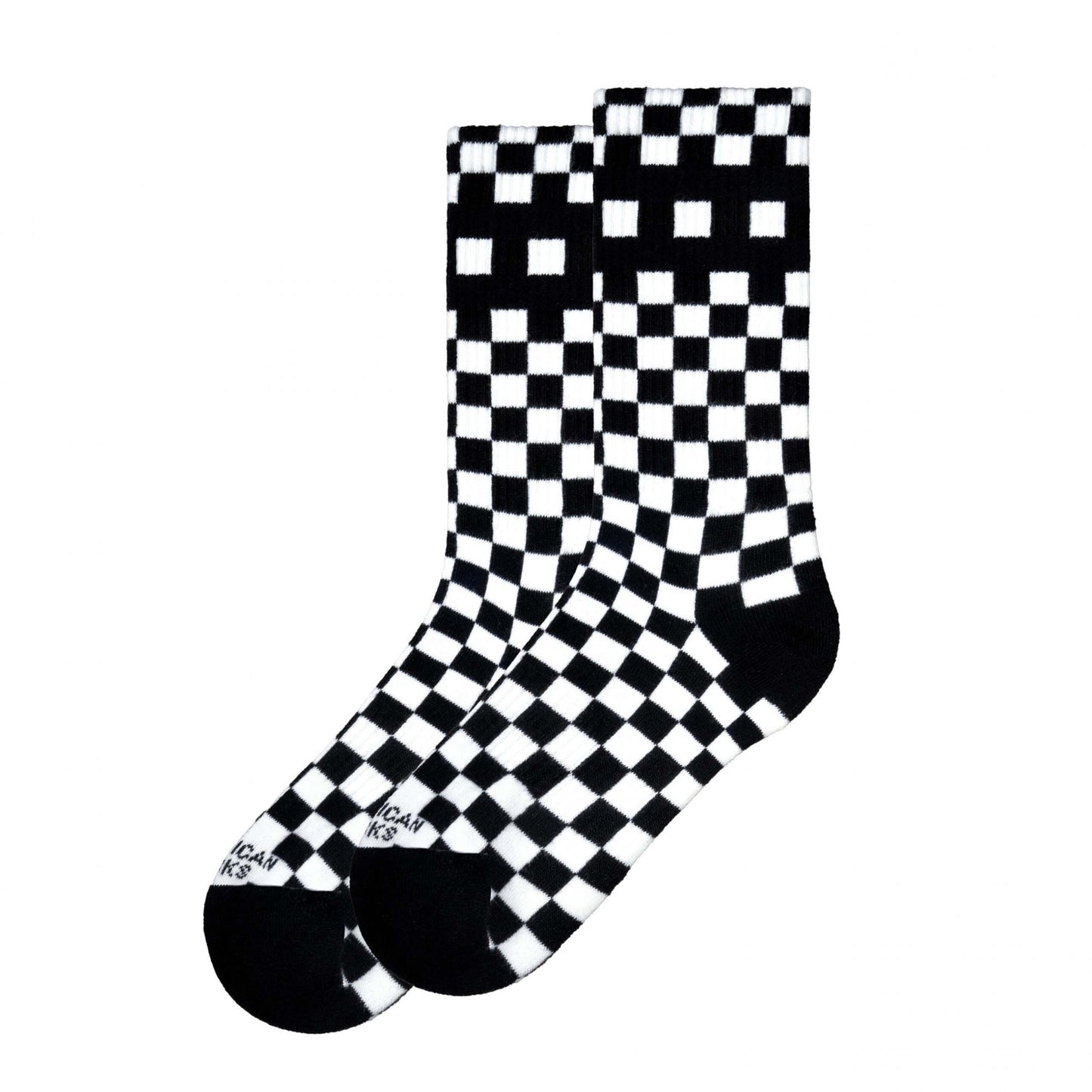 Ponožky American Socks Checkerboard B/W - Mid High