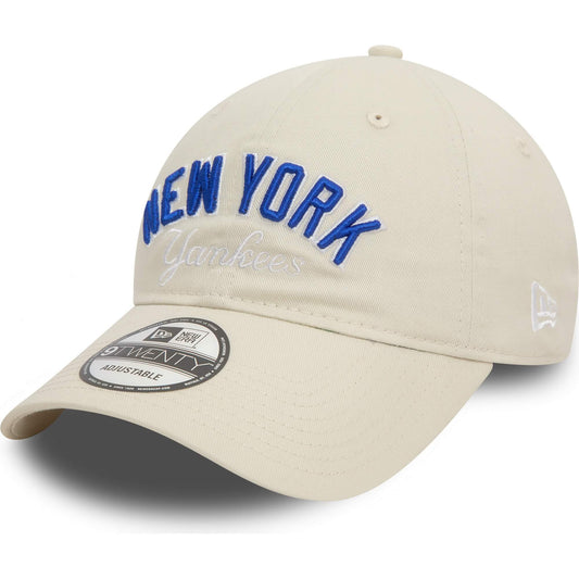 Šiltovka New Era 920 New York Yankees MLB Wordmark Off White 9TWENTY Adjustable Cap krémovo biela