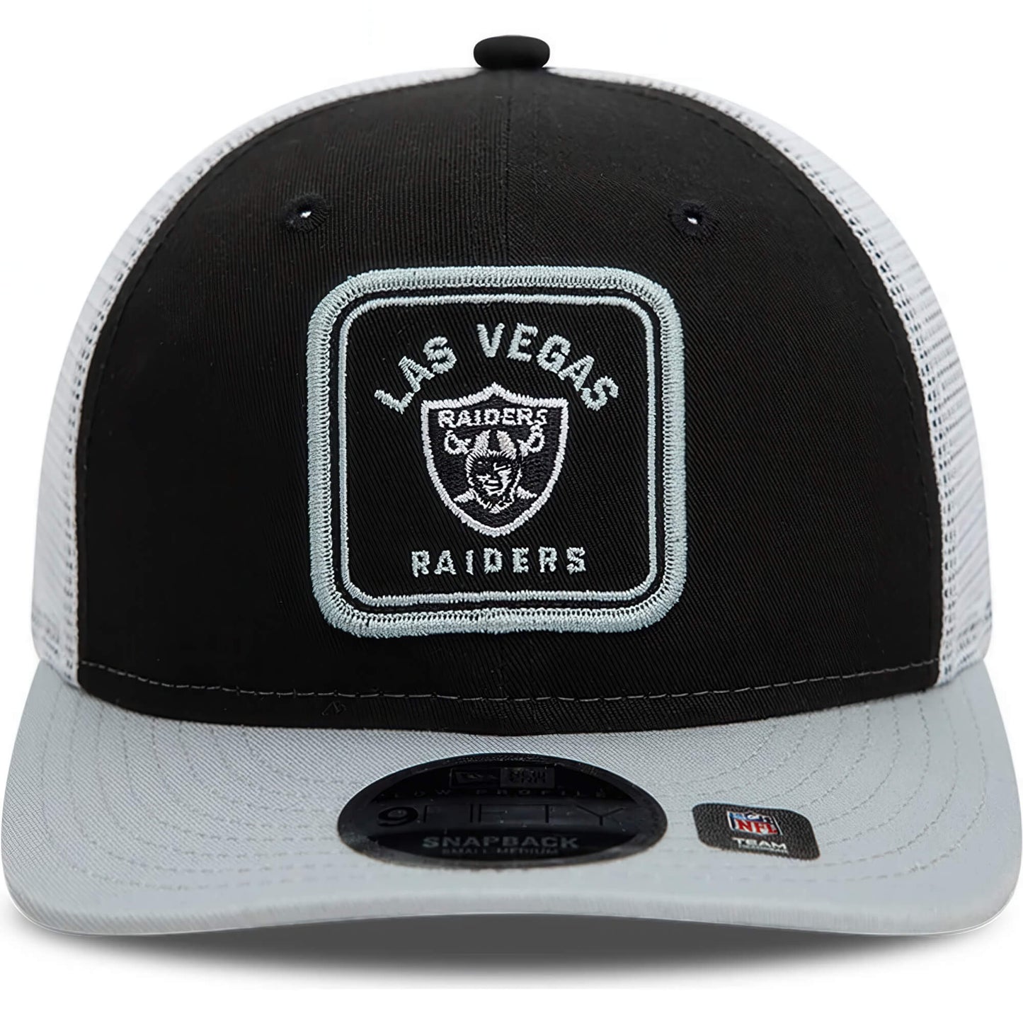 Šiltovka so sieťkou New Era LP950 Las Vegas Raiders NFL Patch Black Low Profile 9FIFTY Snapback Cap čierna