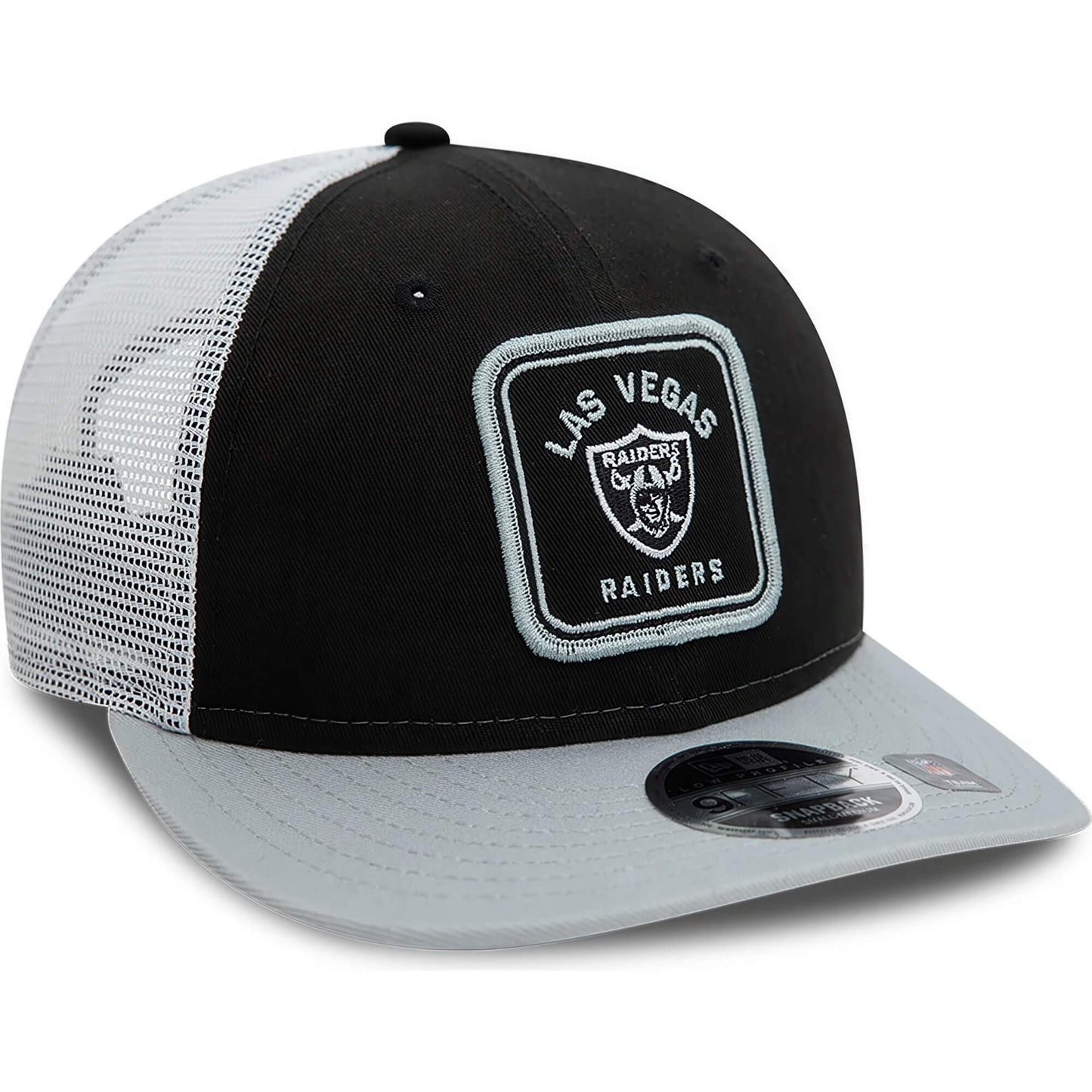 Šiltovka so sieťkou New Era LP950 Las Vegas Raiders NFL Patch Black Low Profile 9FIFTY Snapback Cap čierna