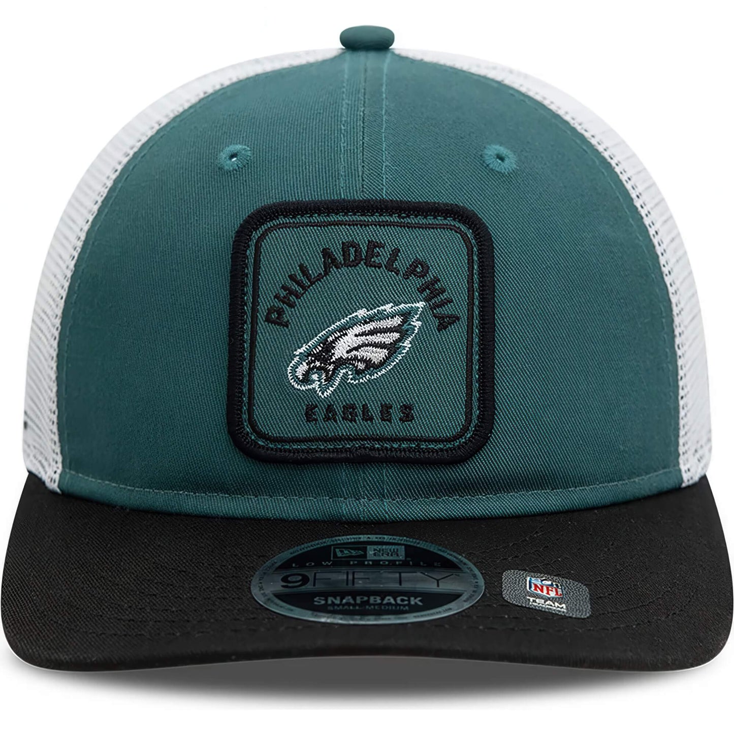 Šiltovka so sieťkou New Era LP950 Philadelphia Eagles NFL Patch Dark Green Low Profile 9FIFTY Snapback Cap tmavozelená