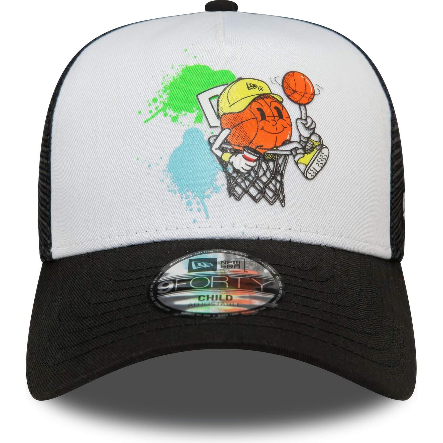 Šiltovka New Era 940K Af Trucker Child New Era Basketball Mascot Black A-Frame Trucker Cap čierna