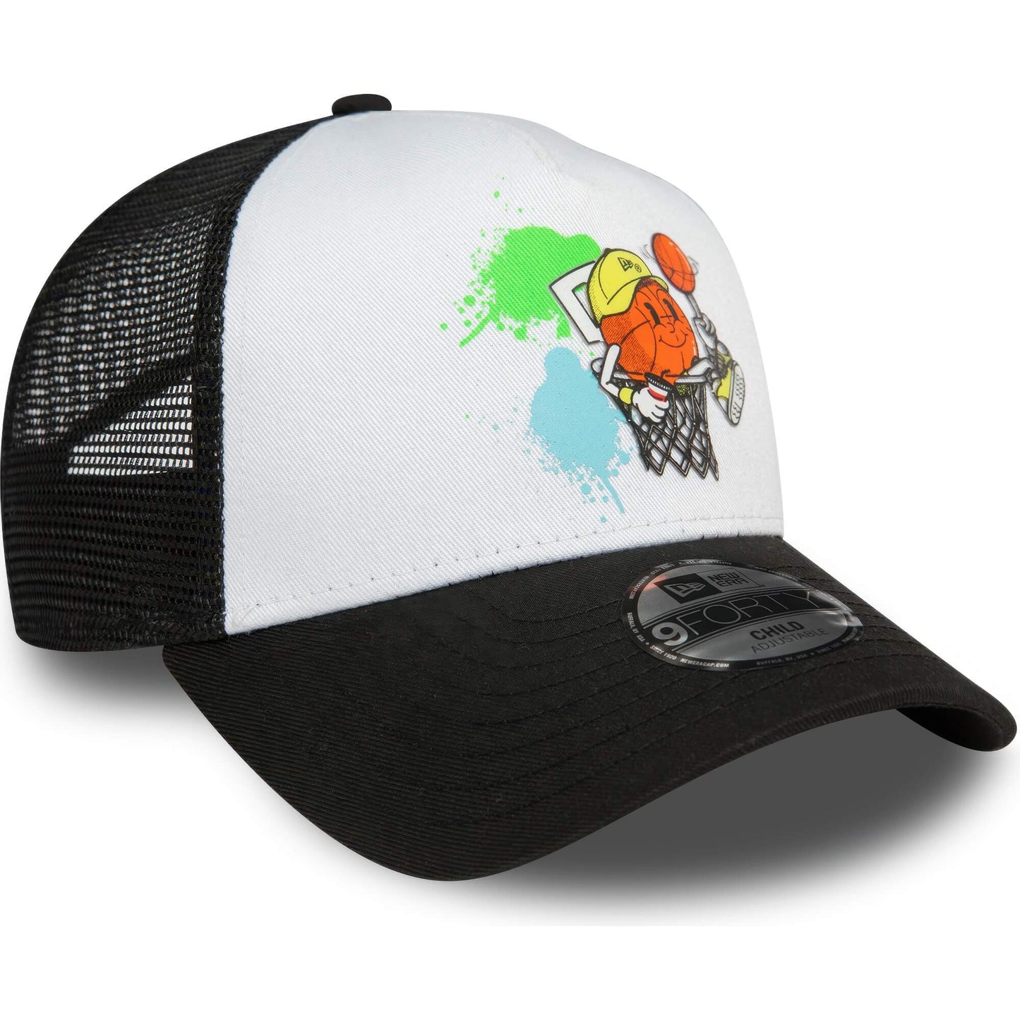 Šiltovka New Era 940K Af Trucker Child New Era Basketball Mascot Black A-Frame Trucker Cap čierna