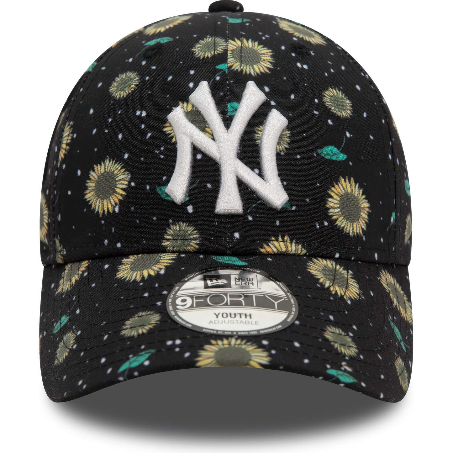 Detská šiltovka New Era 940K MLB New York Yankees Youth Floral All Over Print Black 9FORTY Adjustable Cap čierna