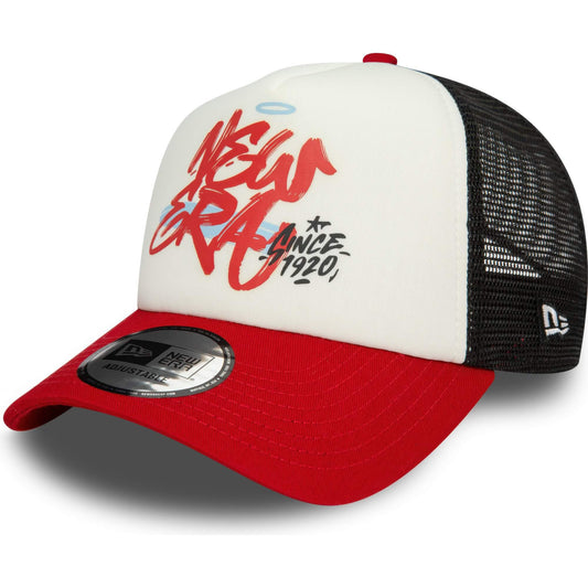 Detská šiltovka New Era 940K Af Trucker Youth Graffiti Red A-Frame Trucker Cap červená