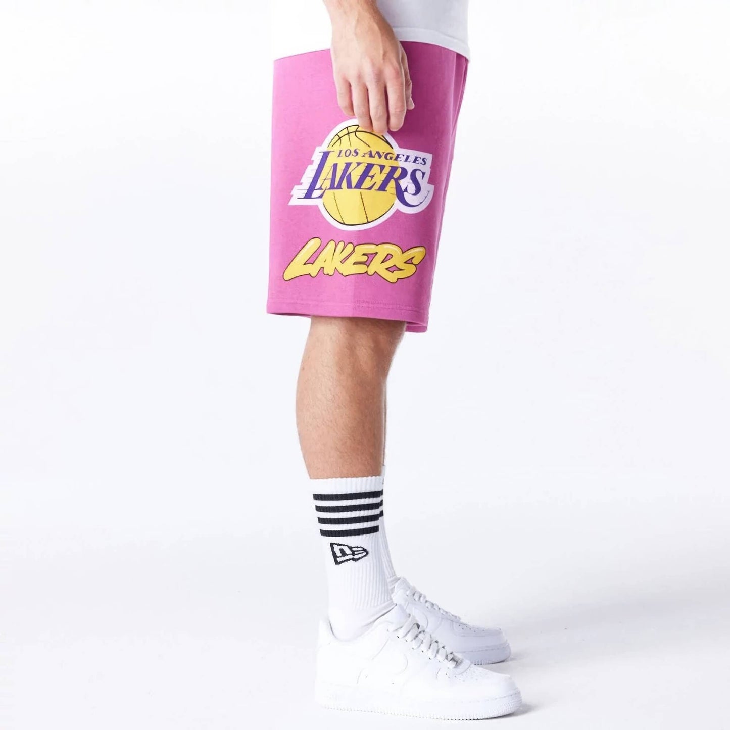 Kraťasy NEW ERA LA Lakers NBA Bubble Script Purple Shorts fialové