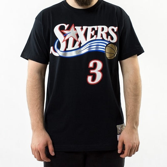 Mitchell & Ness Name & Number Traditional Tee - Allen Iverson Philadelphia 76Ers Black