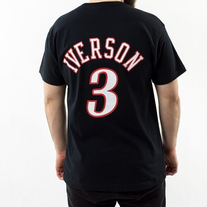 Mitchell & Ness Name & Number Traditional Tee - Allen Iverson Philadelphia 76Ers Black