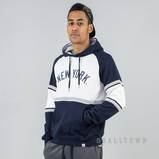 MAJESTIC FLEECE BLOCK OTH HOODY NEW YORK YANKEES WHITE